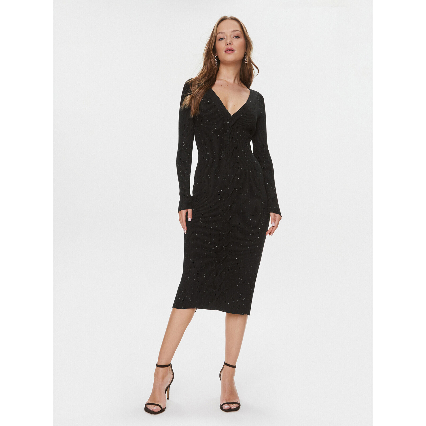 Guess Rochie tricotată Celia W4RK60 Z34O0 Negru Slim Fit - Pled.ro