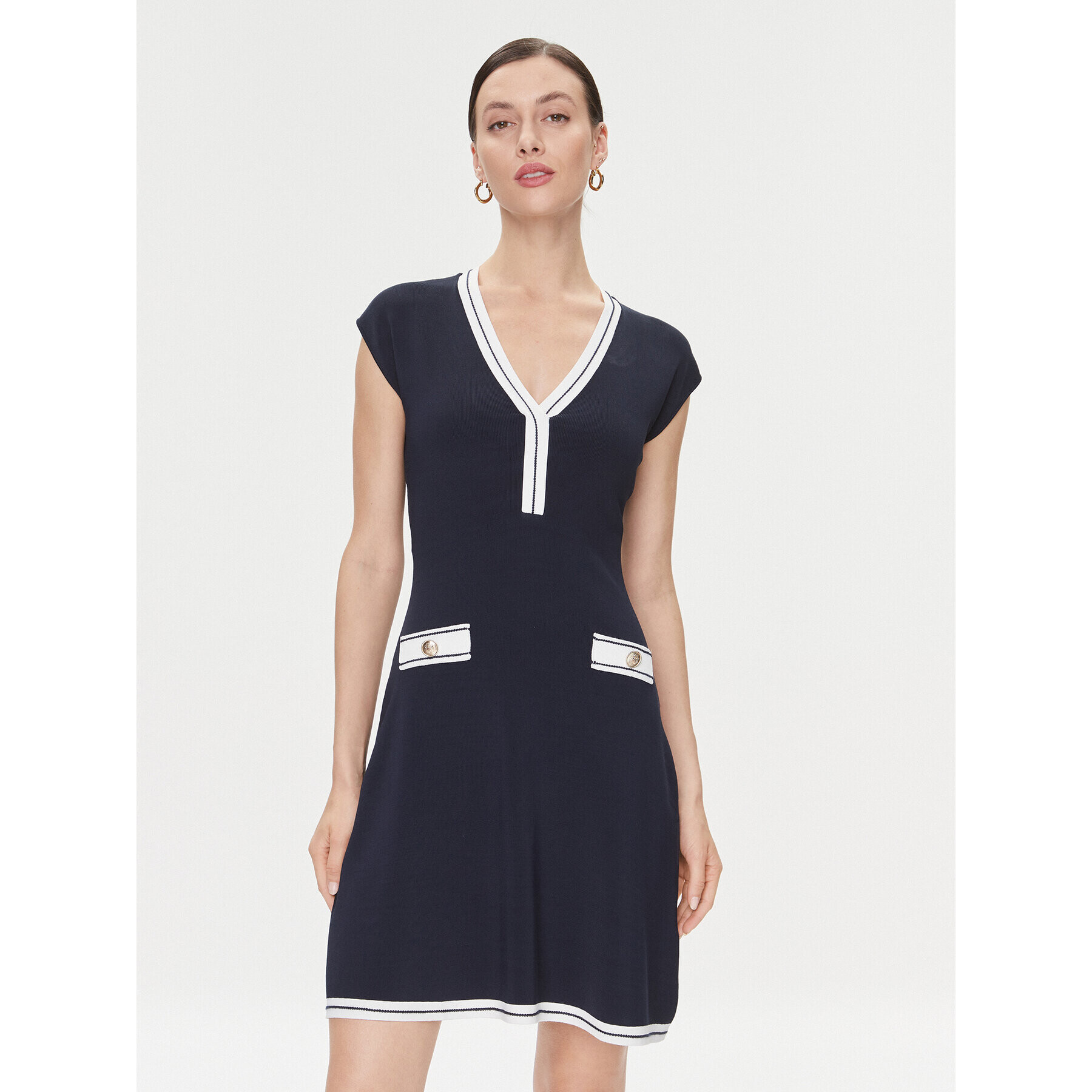 Guess Rochie tricotată Febe 4RGK08 5790Z Bleumarin Regular Fit - Pled.ro