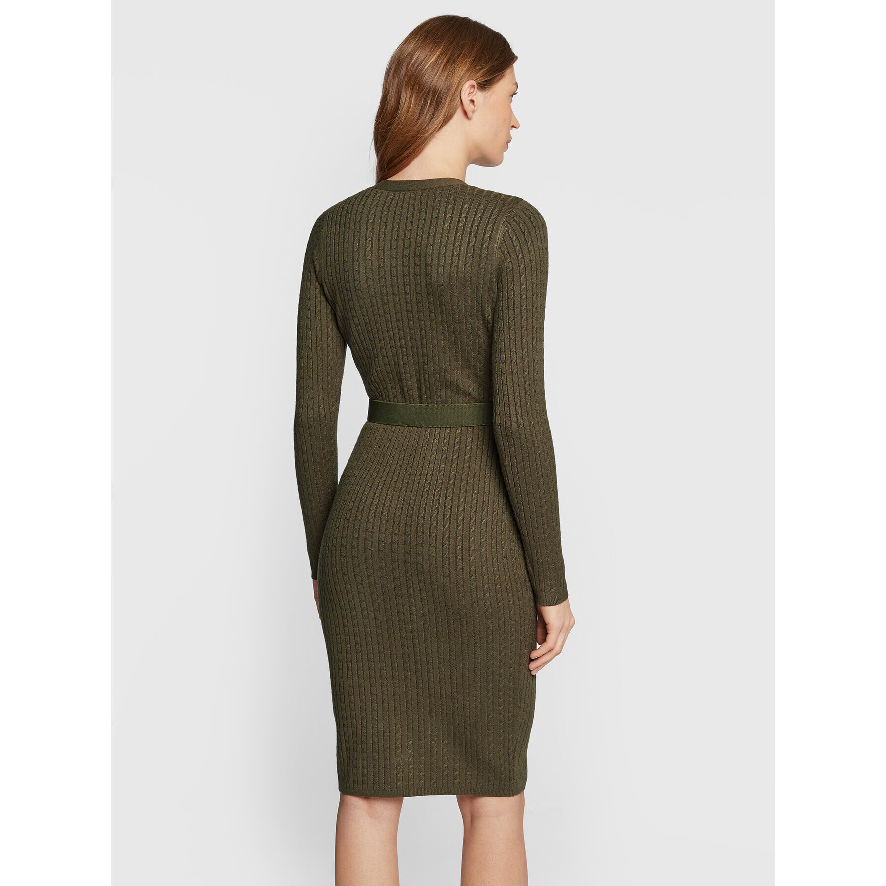 Guess Rochie tricotată Lena W2BK54 Z2YJ2 Verde Slim Fit - Pled.ro