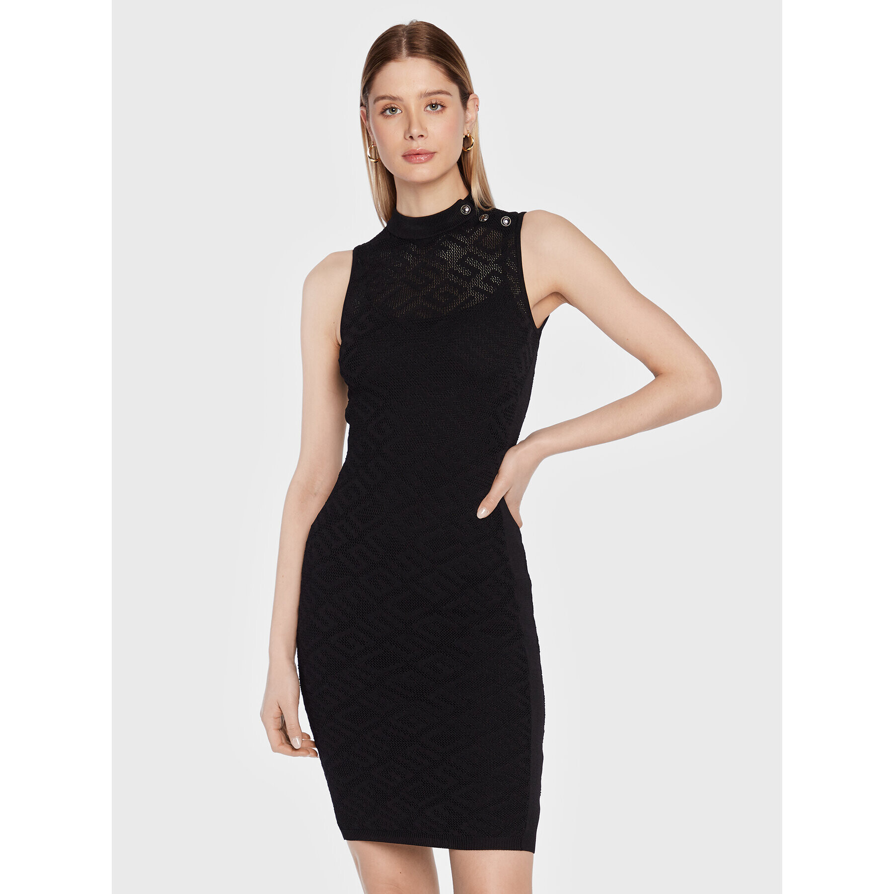 Guess Rochie tricotată Paula W3GK62 Z36O0 Negru Slim Fit - Pled.ro