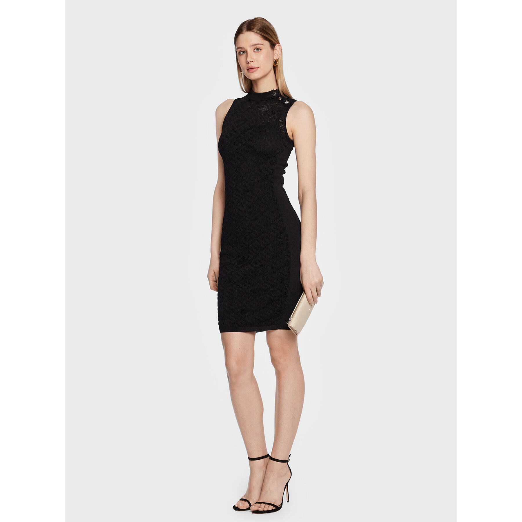 Guess Rochie tricotată Paula W3GK62 Z36O0 Negru Slim Fit - Pled.ro