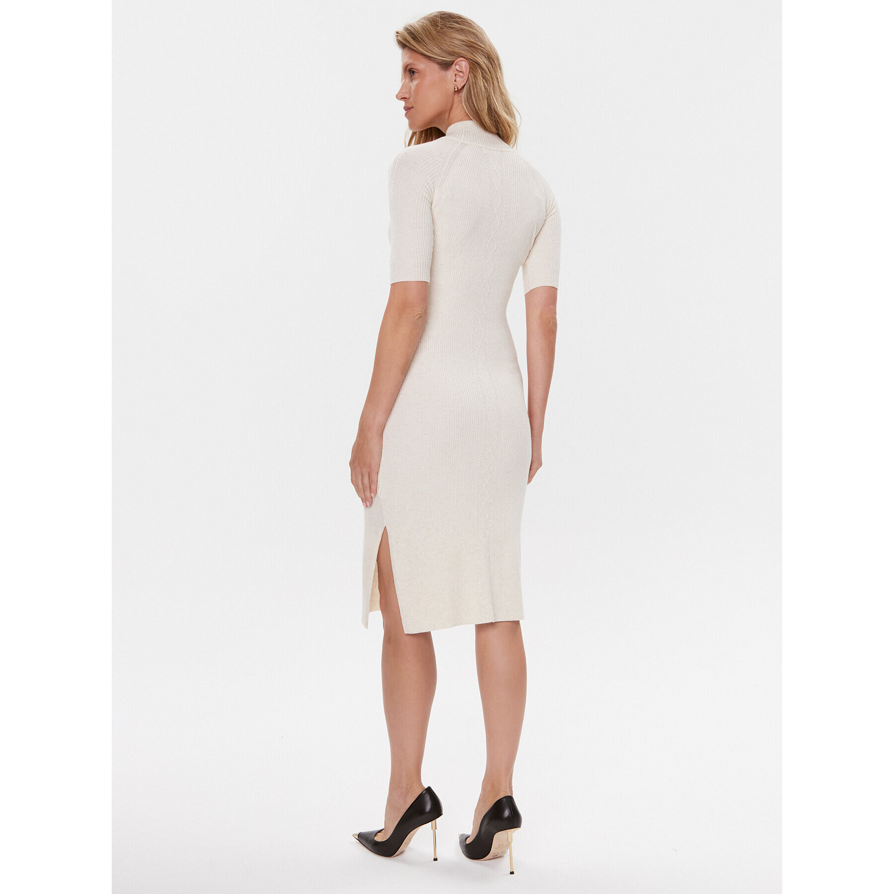 Guess Rochie tricotată W3BK40 Z3940 Écru Bodycon Fit - Pled.ro