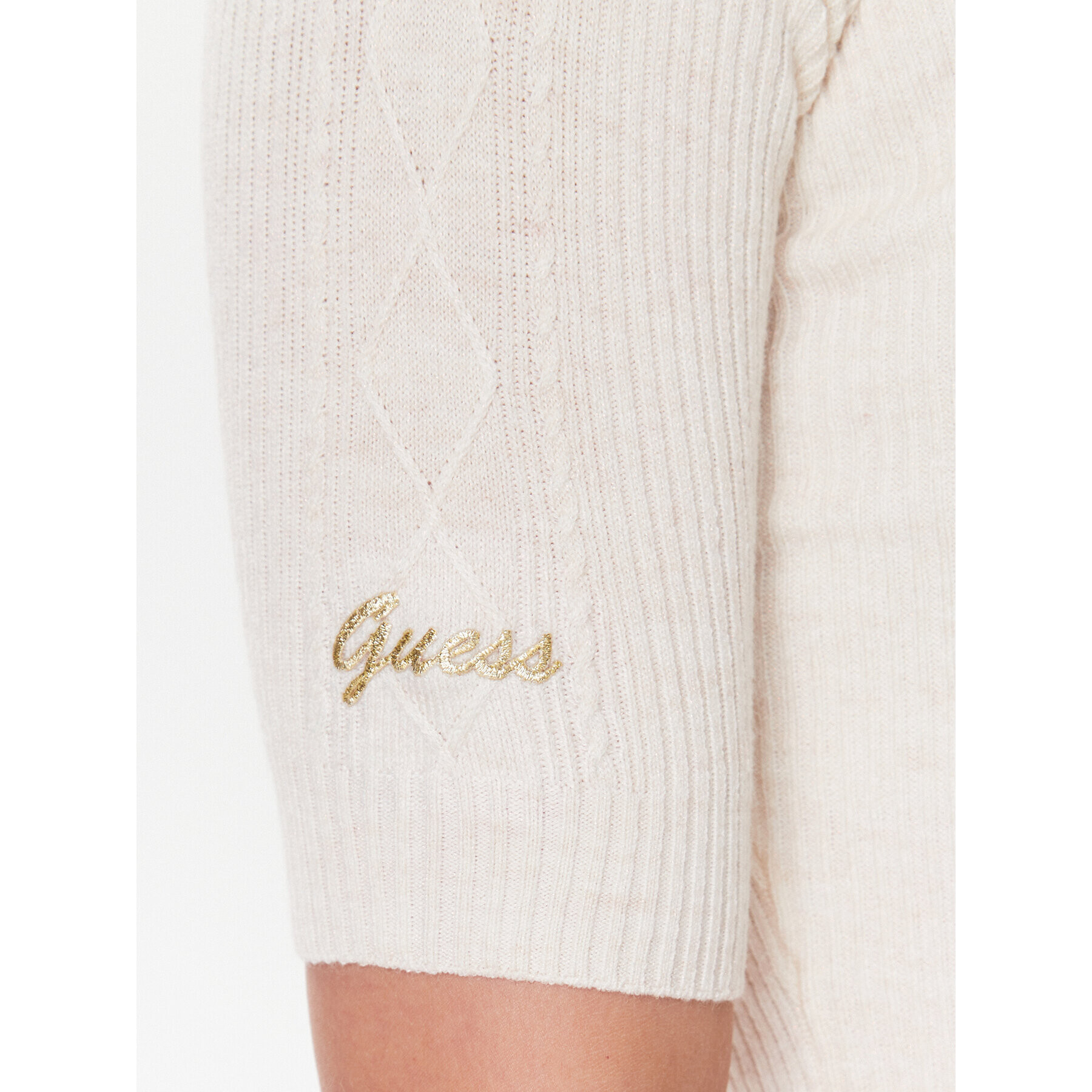 Guess Rochie tricotată W3BK40 Z3940 Écru Bodycon Fit - Pled.ro