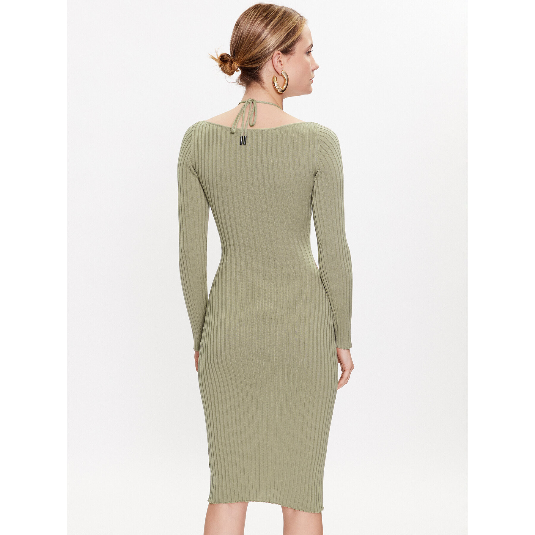 Guess Rochie tricotată W3RK35 Z30L1 Verde Slim Fit - Pled.ro