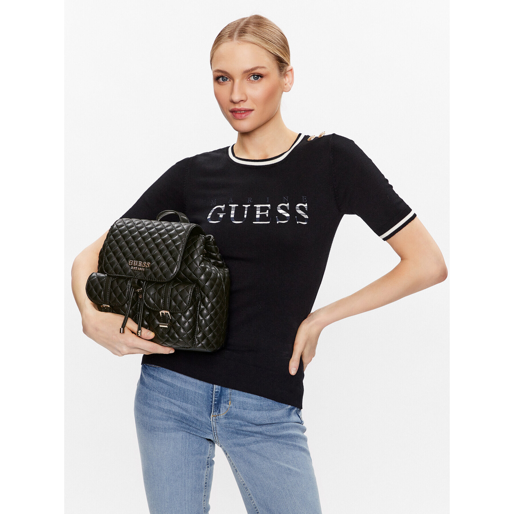 Guess Rucsac Adam (QG) HWQG86 94310 Negru - Pled.ro