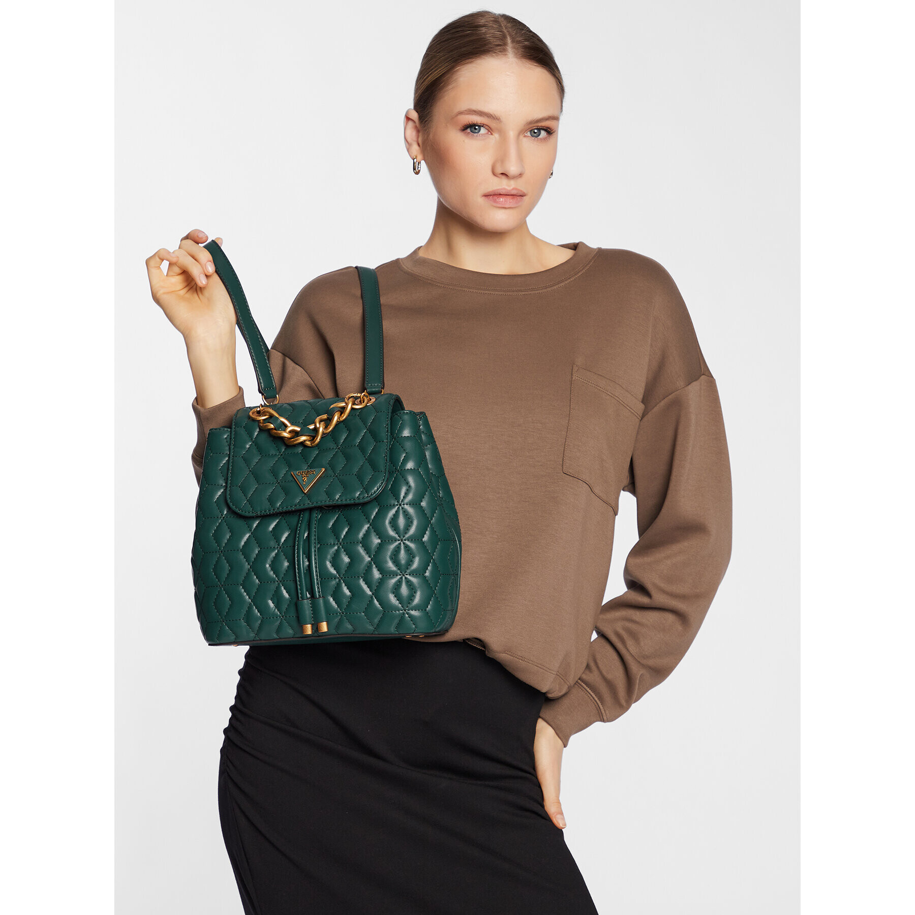 Guess Rucsac Elenia (QB) HWQB86 77310 Verde - Pled.ro