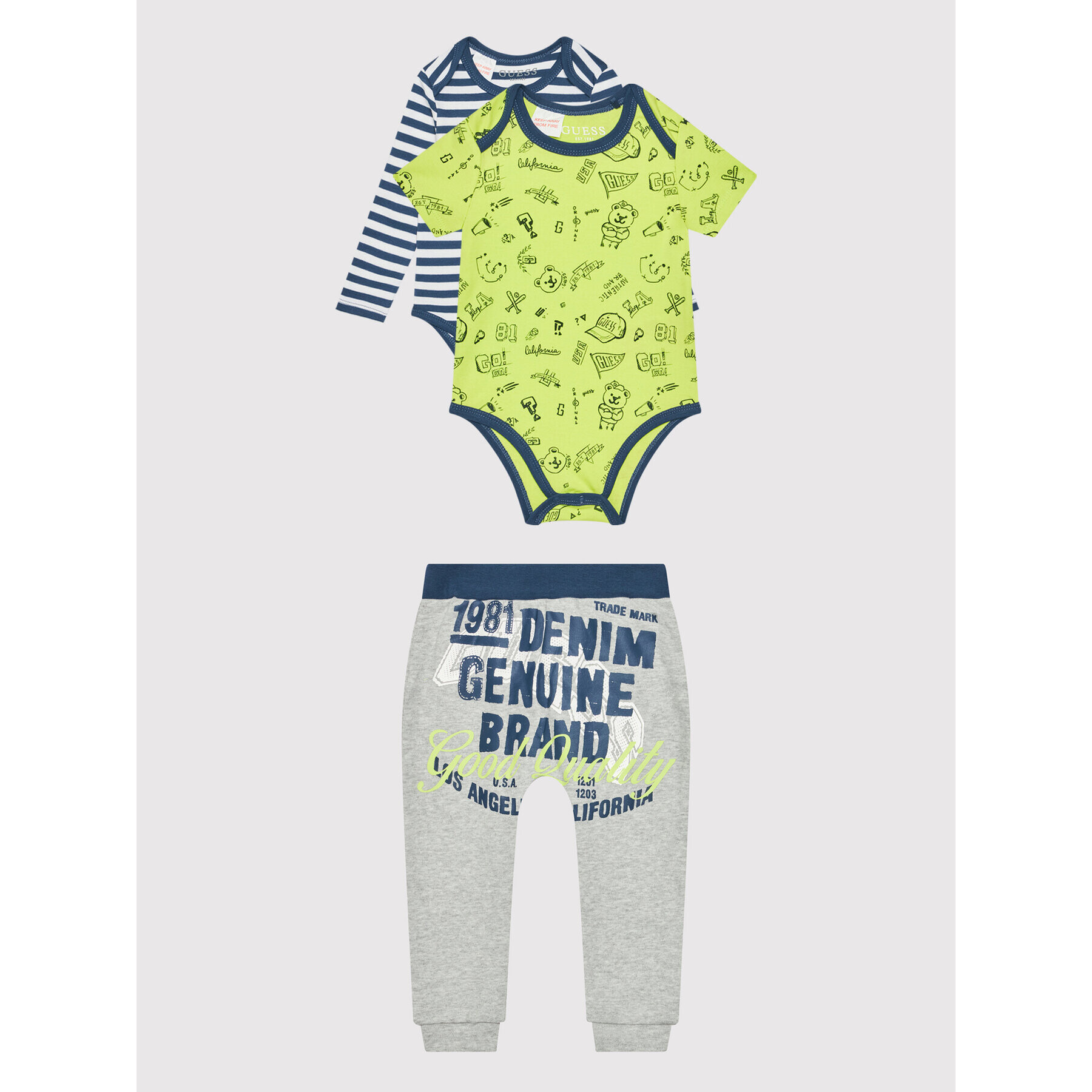 Guess Set 2 perechi body și pantaloni P2RG02 K83S0 Colorat Regular Fit - Pled.ro