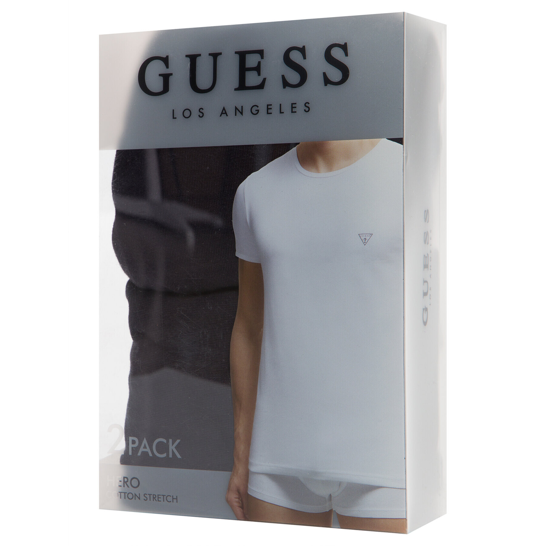 Guess Set 2 tricouri Hero U97G02 JR003 Negru Slim Fit - Pled.ro