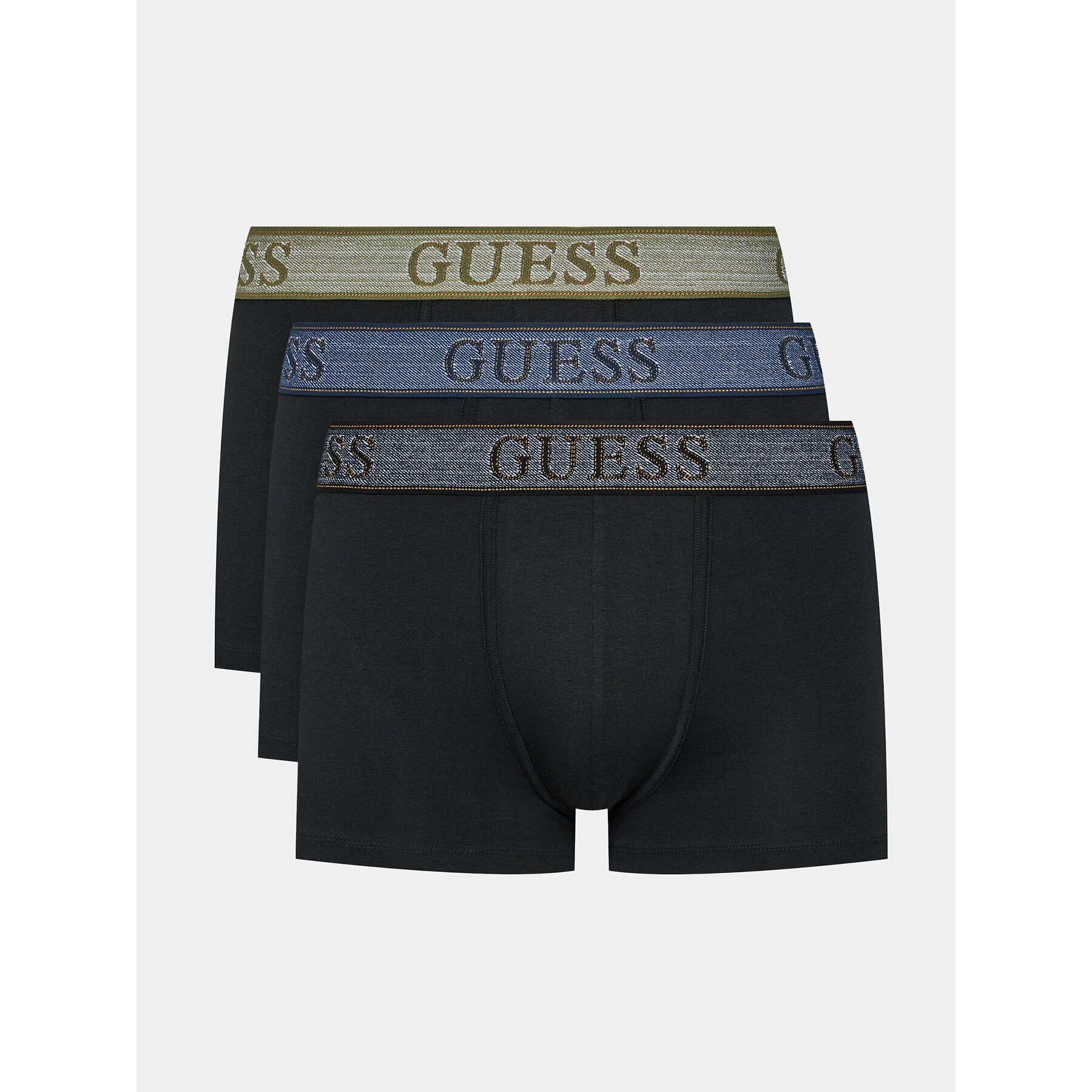 Guess Set 3 perechi de boxeri U3BG13 K6YW0 Negru - Pled.ro