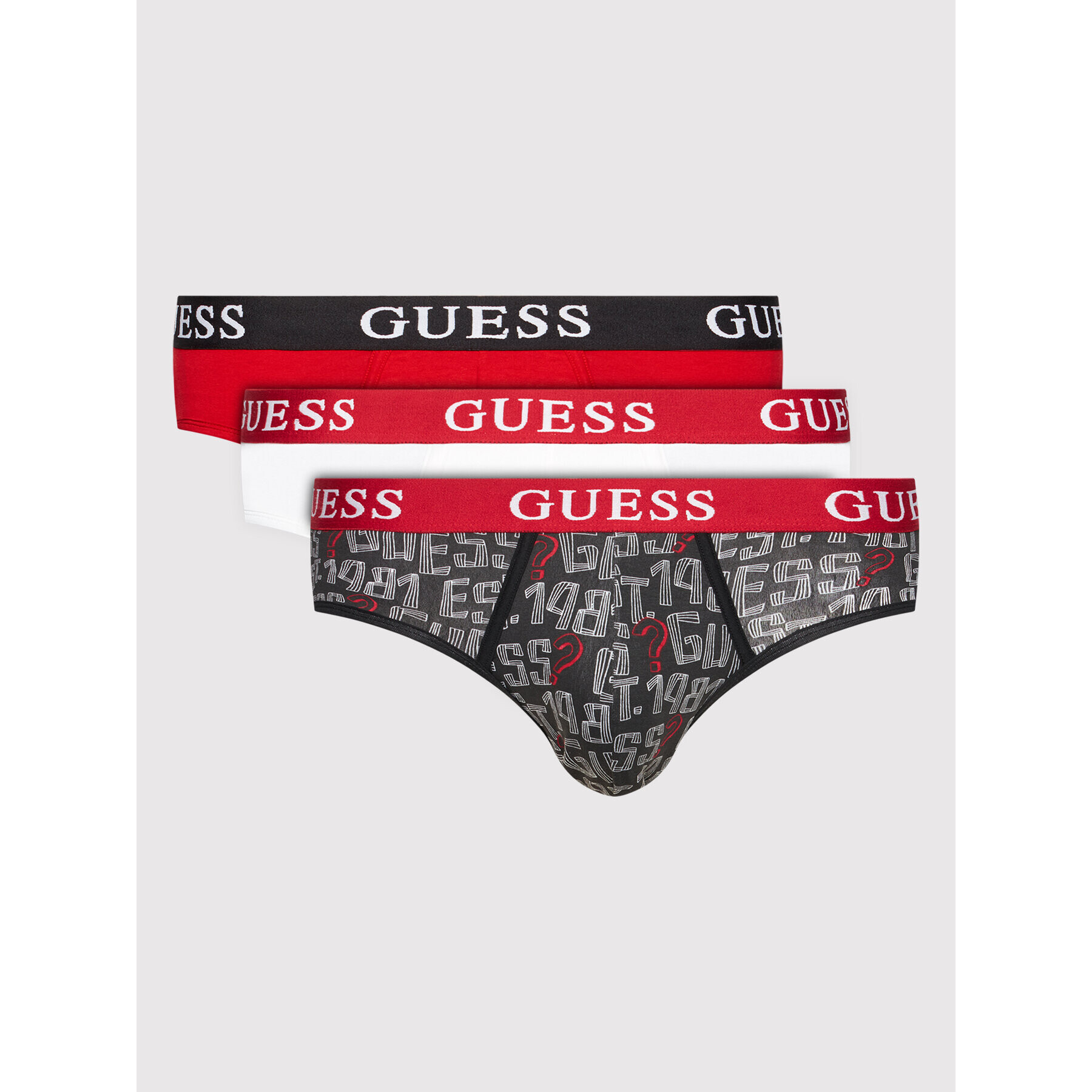 Guess Set 3 perechi de slipuri U1BG02 K6YW1 Roșu - Pled.ro