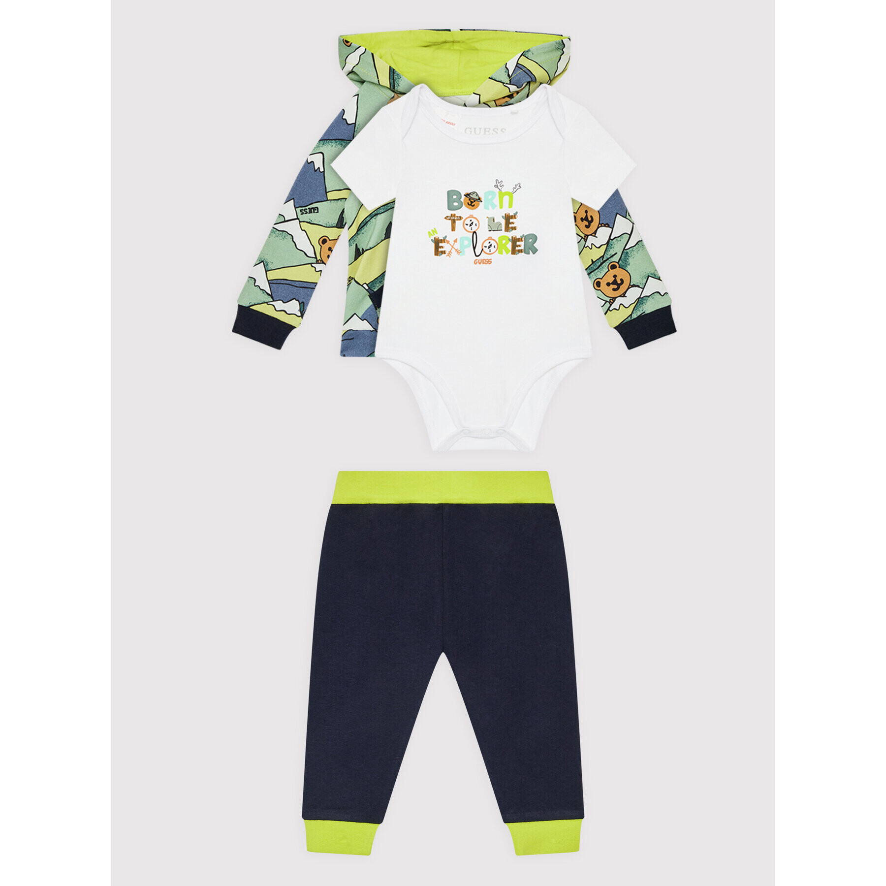 Guess Set bluză body și pantaloni de trening P2YG07 K83S0 Colorat Regular Fit - Pled.ro