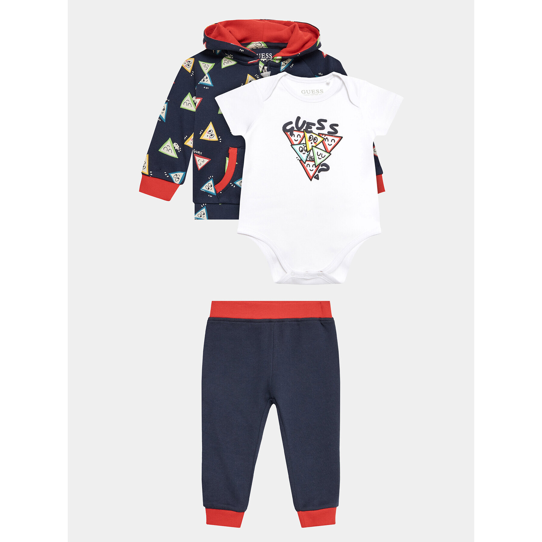 Guess Set bluză body și pantaloni de trening P3YG07 KA6W0 Bleumarin Regular Fit - Pled.ro