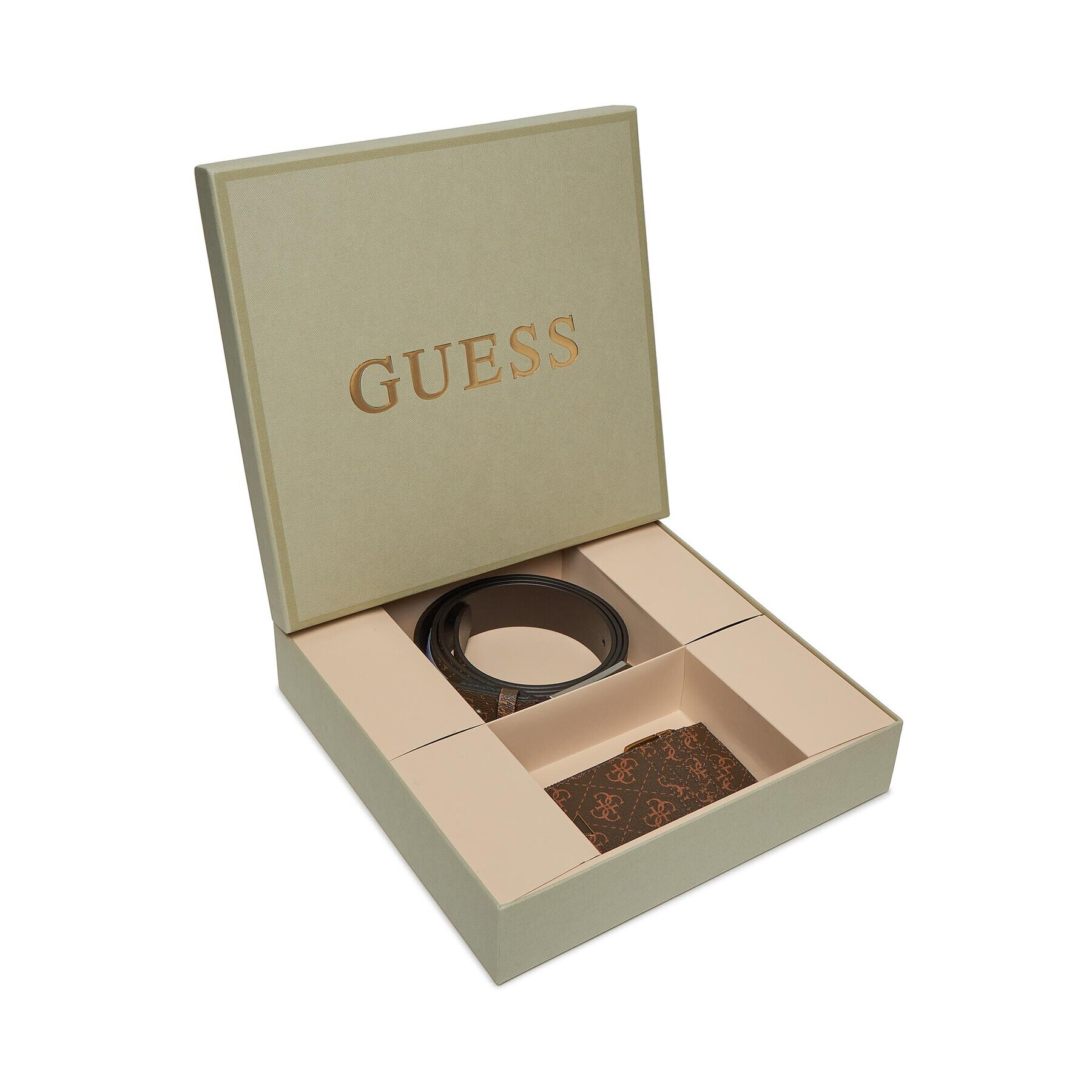 Guess Set de etui pentru carduri și curea GFBOXM P3305 Maro - Pled.ro