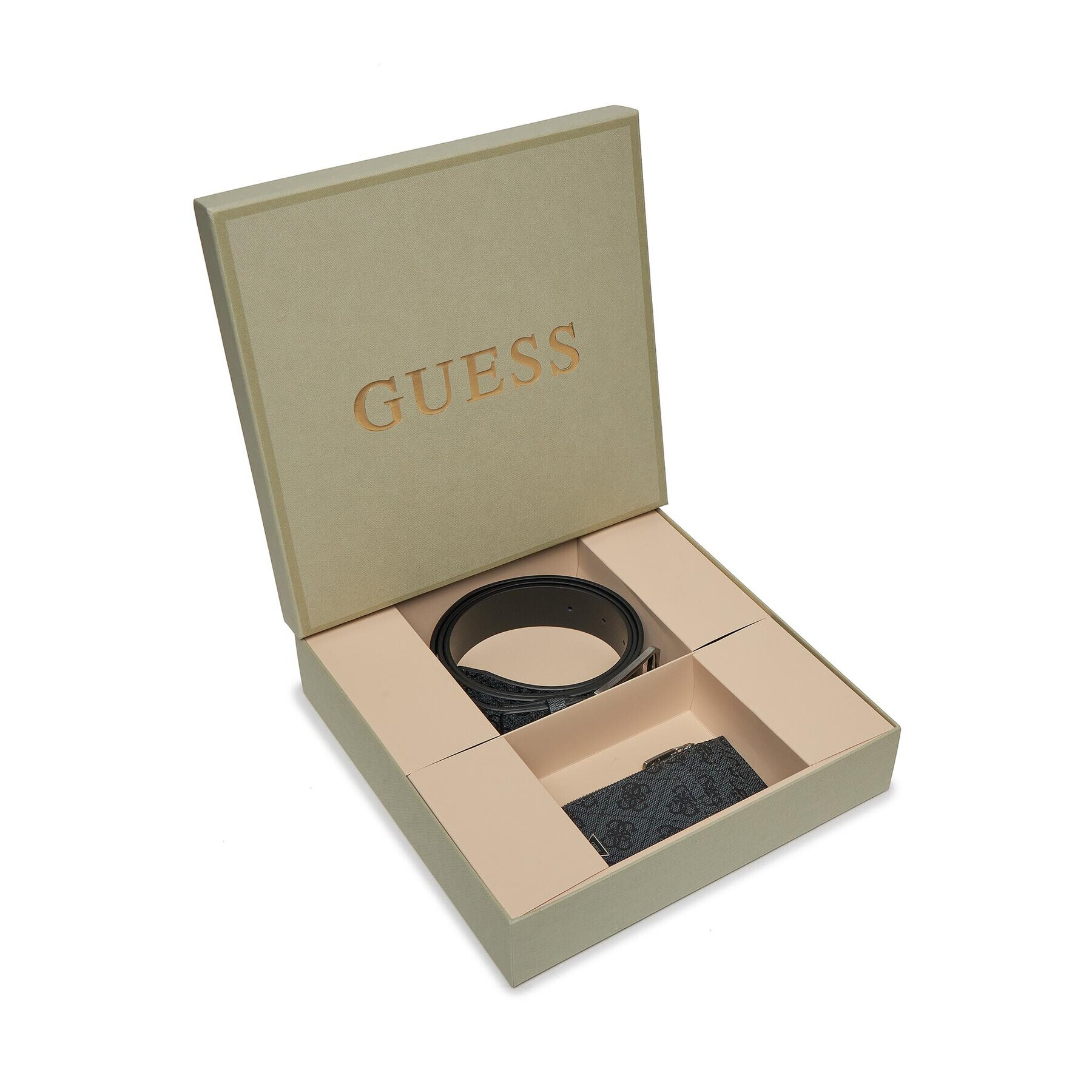 Guess Set de etui pentru carduri și curea Gift Box GFBOXM P3305 Negru - Pled.ro