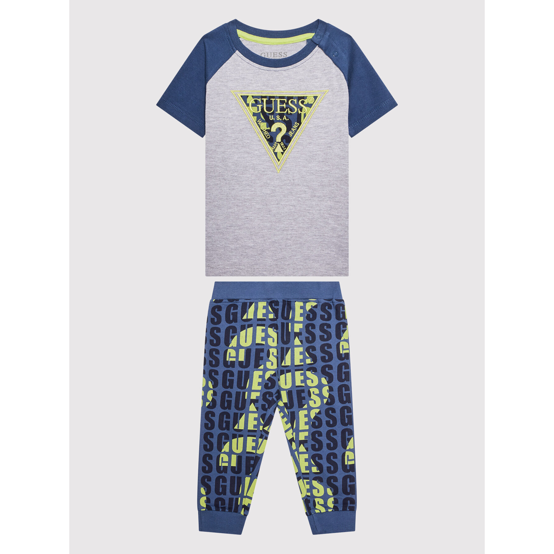 Guess Set tricou și pantaloni I2RG05 KAE90 Bleumarin Regular Fit - Pled.ro