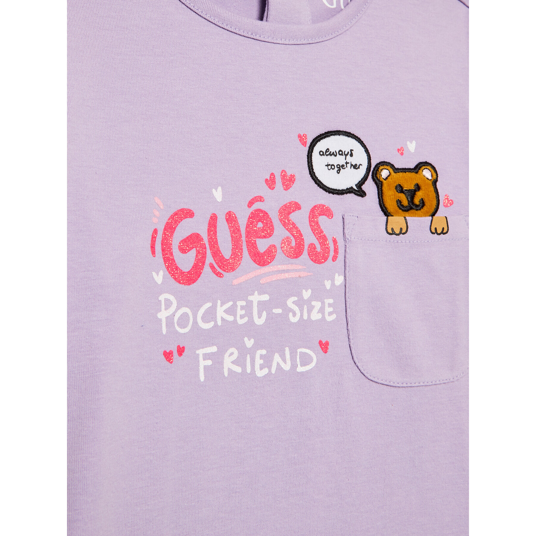 Guess Set tricou și pantaloni A3YG06 J1311 Violet Regular Fit - Pled.ro