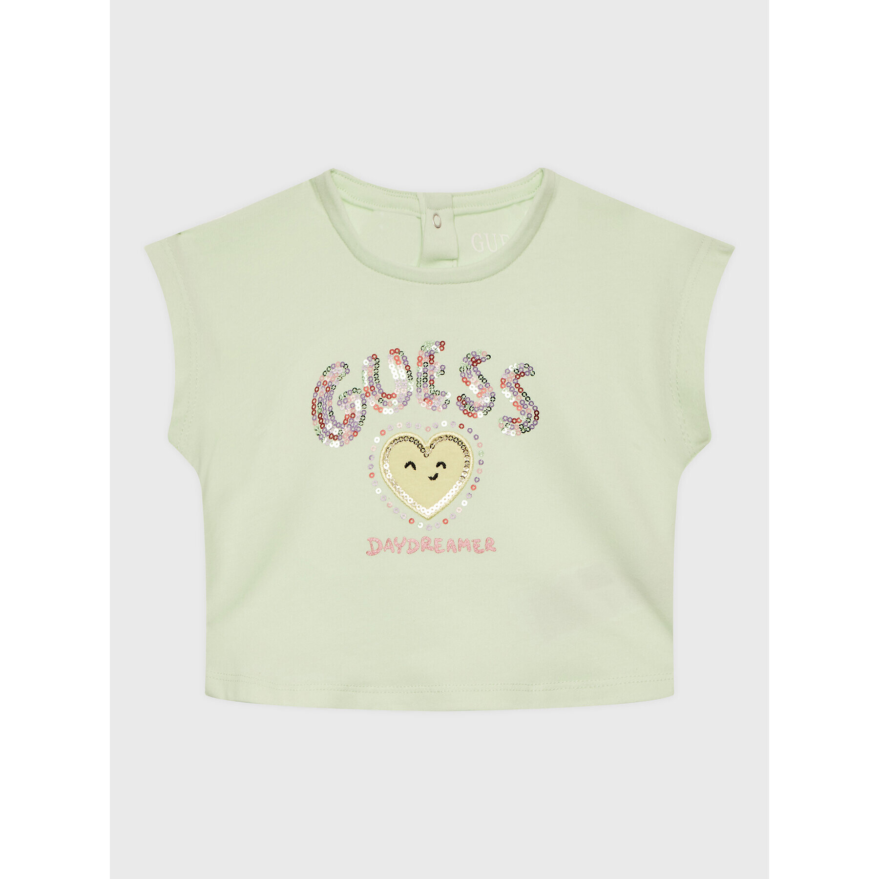 Guess Set tricou și pantaloni scurți din denim K3GG03 K6YW0 Colorat Regular Fit - Pled.ro