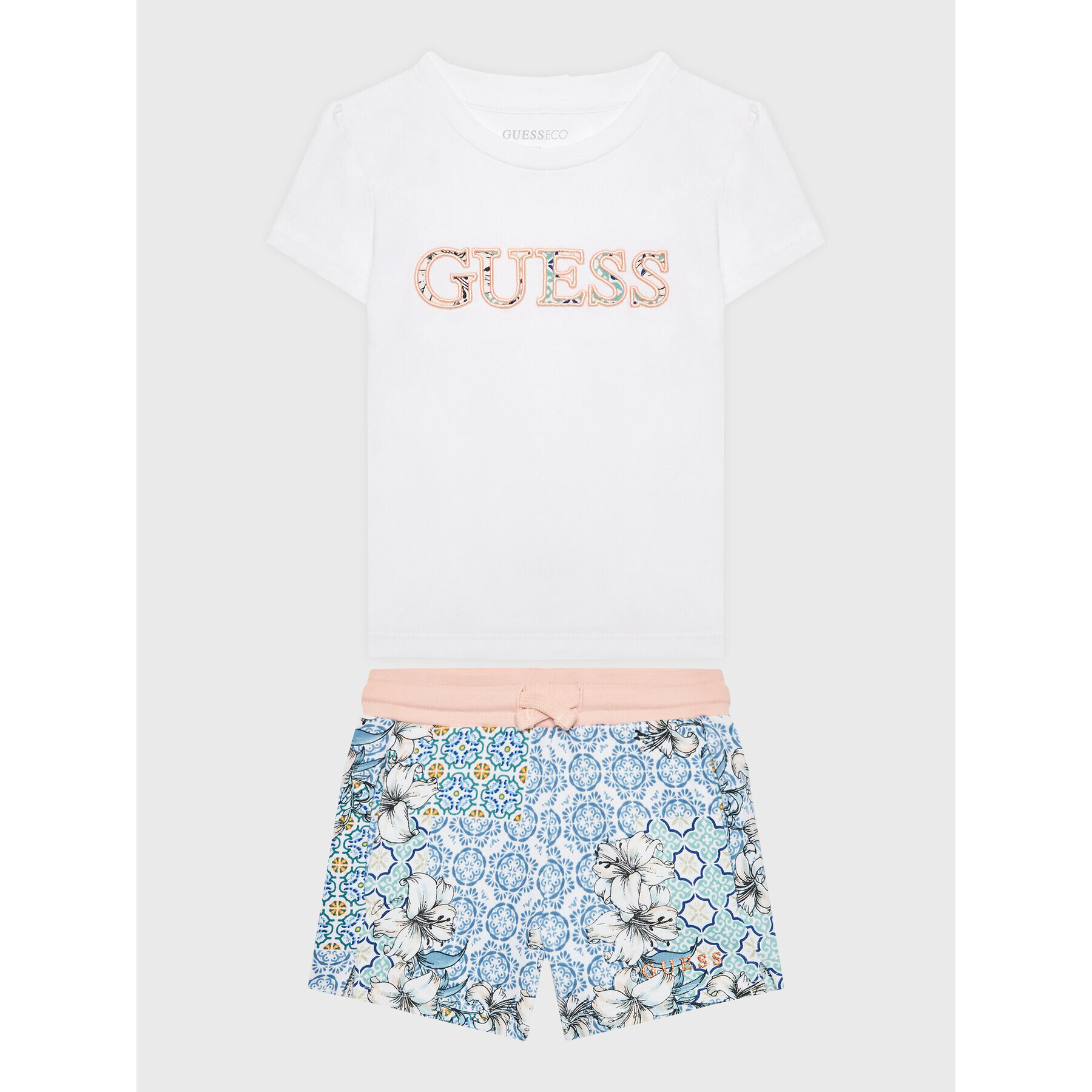 Guess Set tricou și pantaloni scurți sport A3GG07 K6YW3 Colorat Regular Fit - Pled.ro