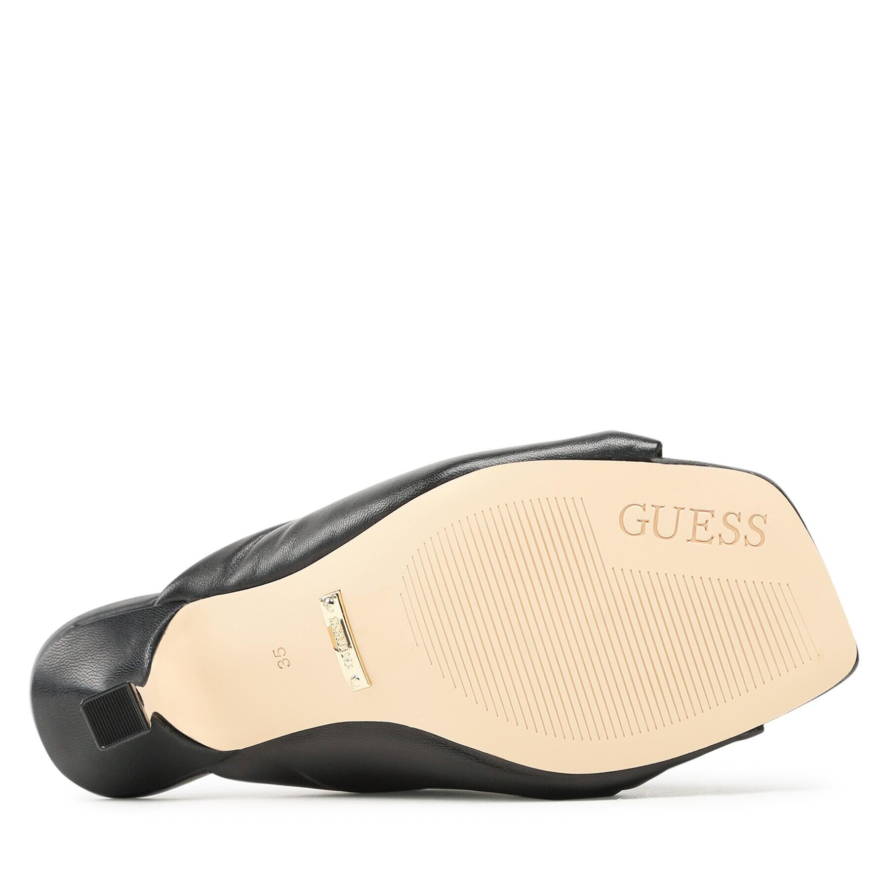 Guess Șlapi FL6RNH LEA03 Negru - Pled.ro