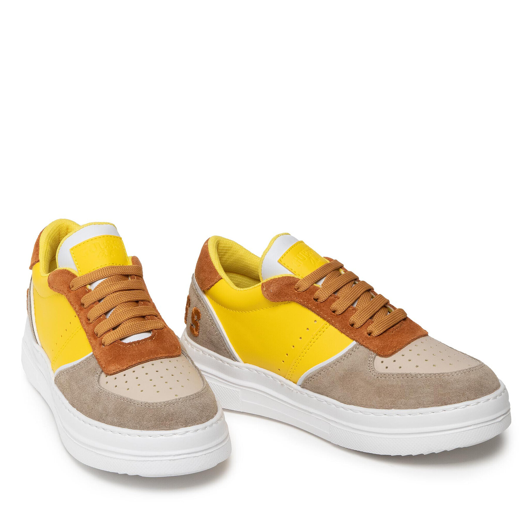 Guess Sneakers Afi FJ6GAF LEA12 Galben - Pled.ro