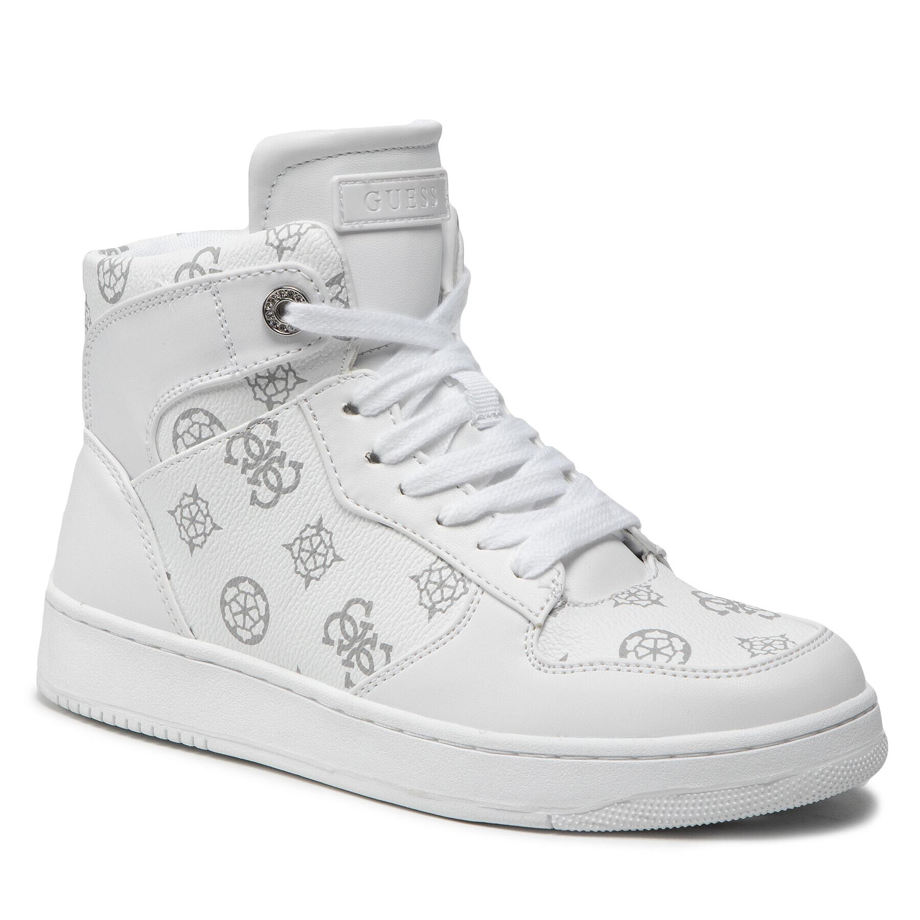 Guess Sneakers Baller3 FL6BL3 FAL12 Alb - Pled.ro