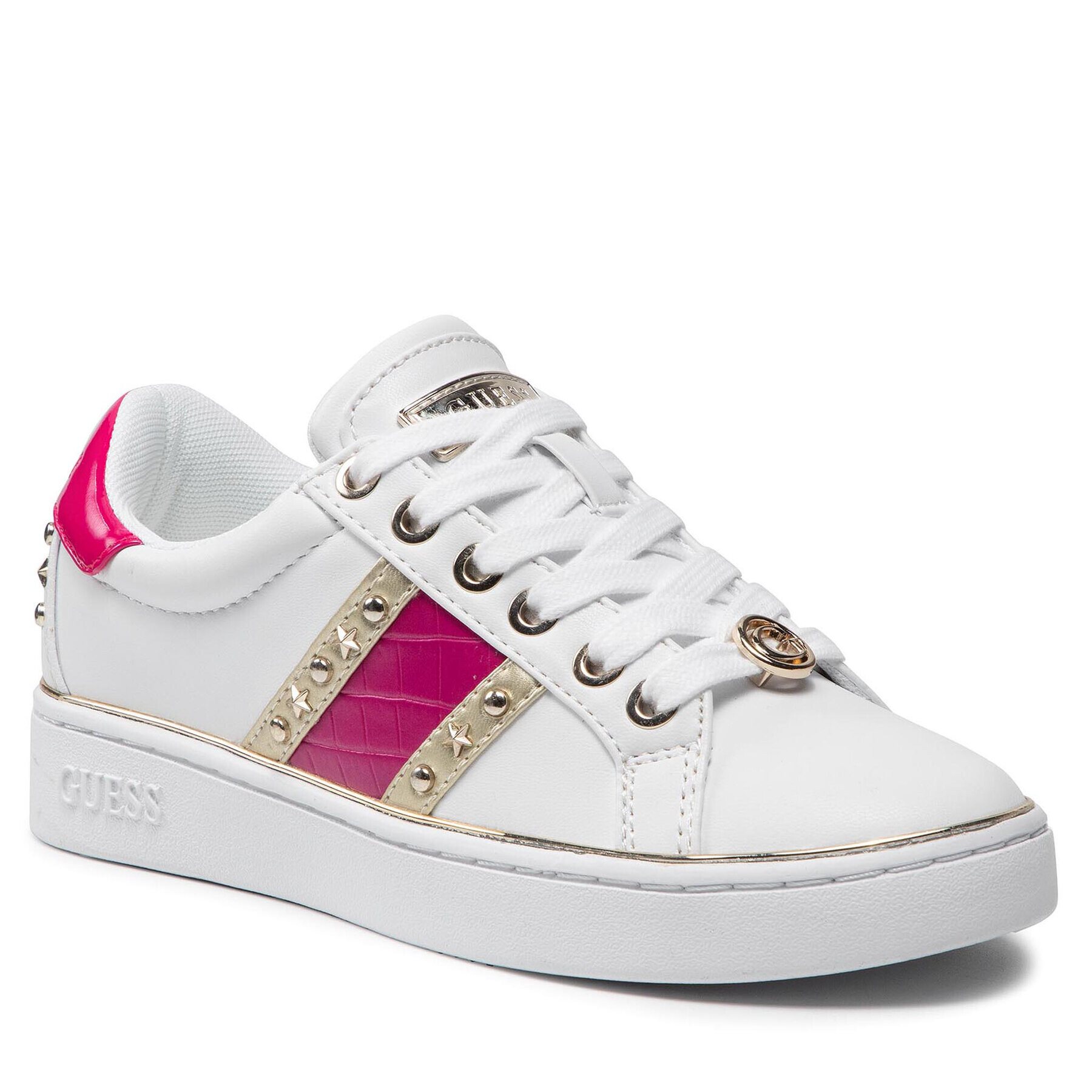 Guess Sneakers Bevlee FL7BVL ELE12 Alb - Pled.ro