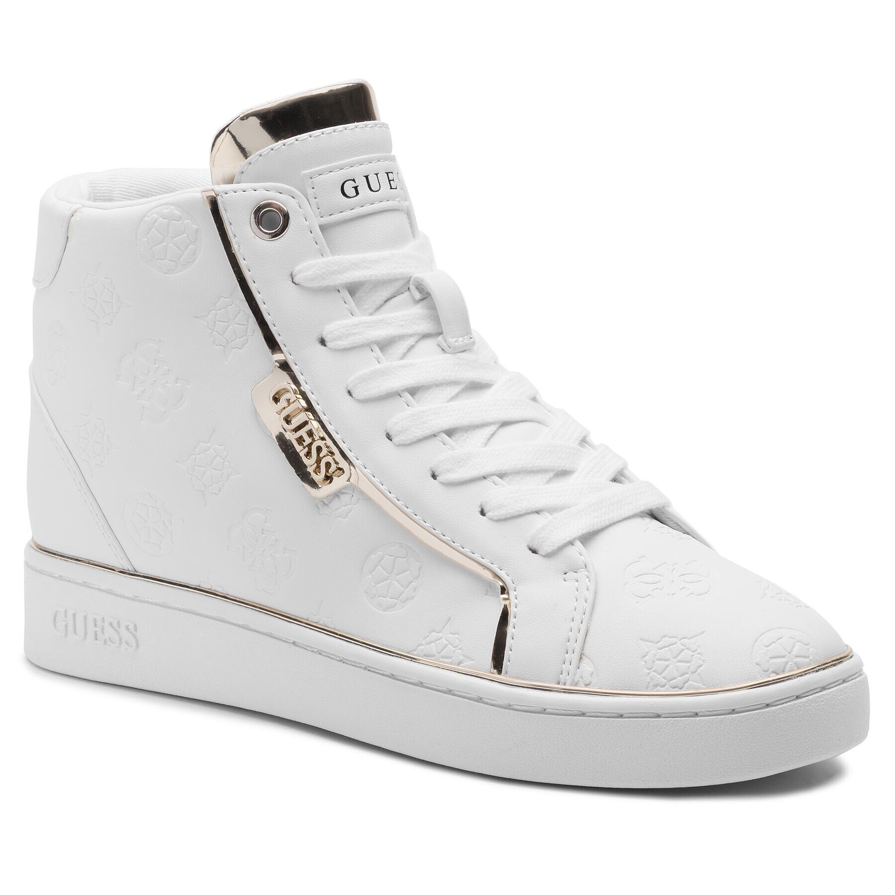 Guess Sneakers Brina FL7BRN ELE12 Alb - Pled.ro