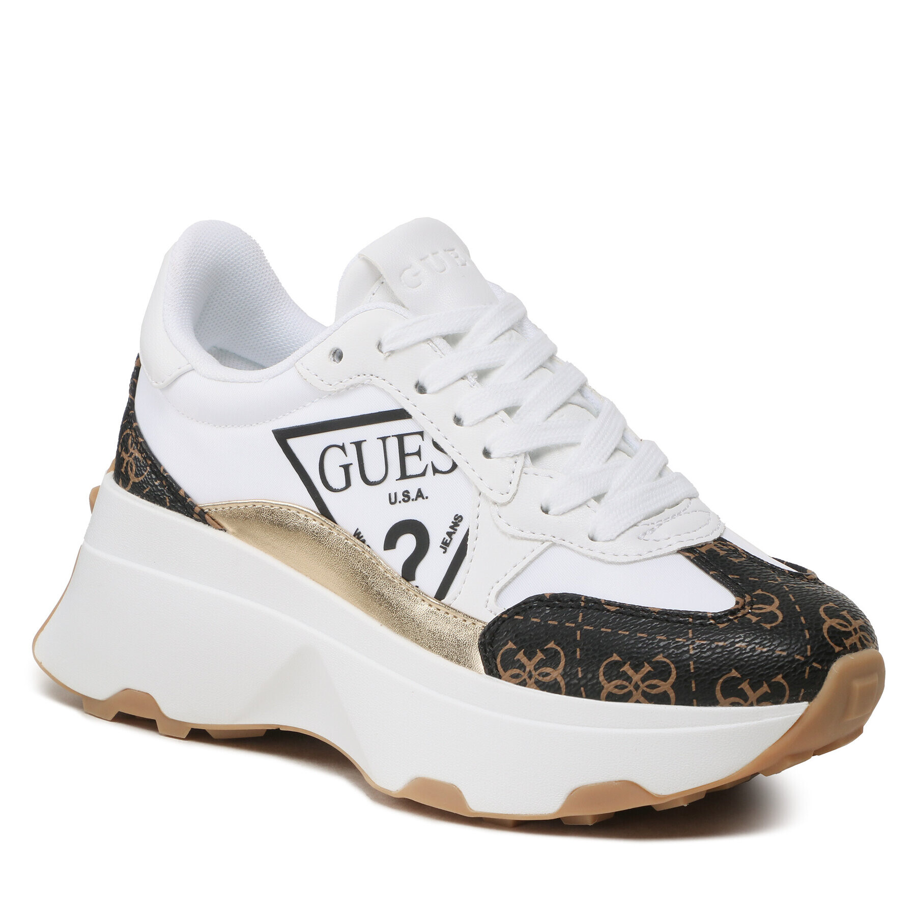 Guess Sneakers Calebb5 FL7C5B FAL12 Alb - Pled.ro