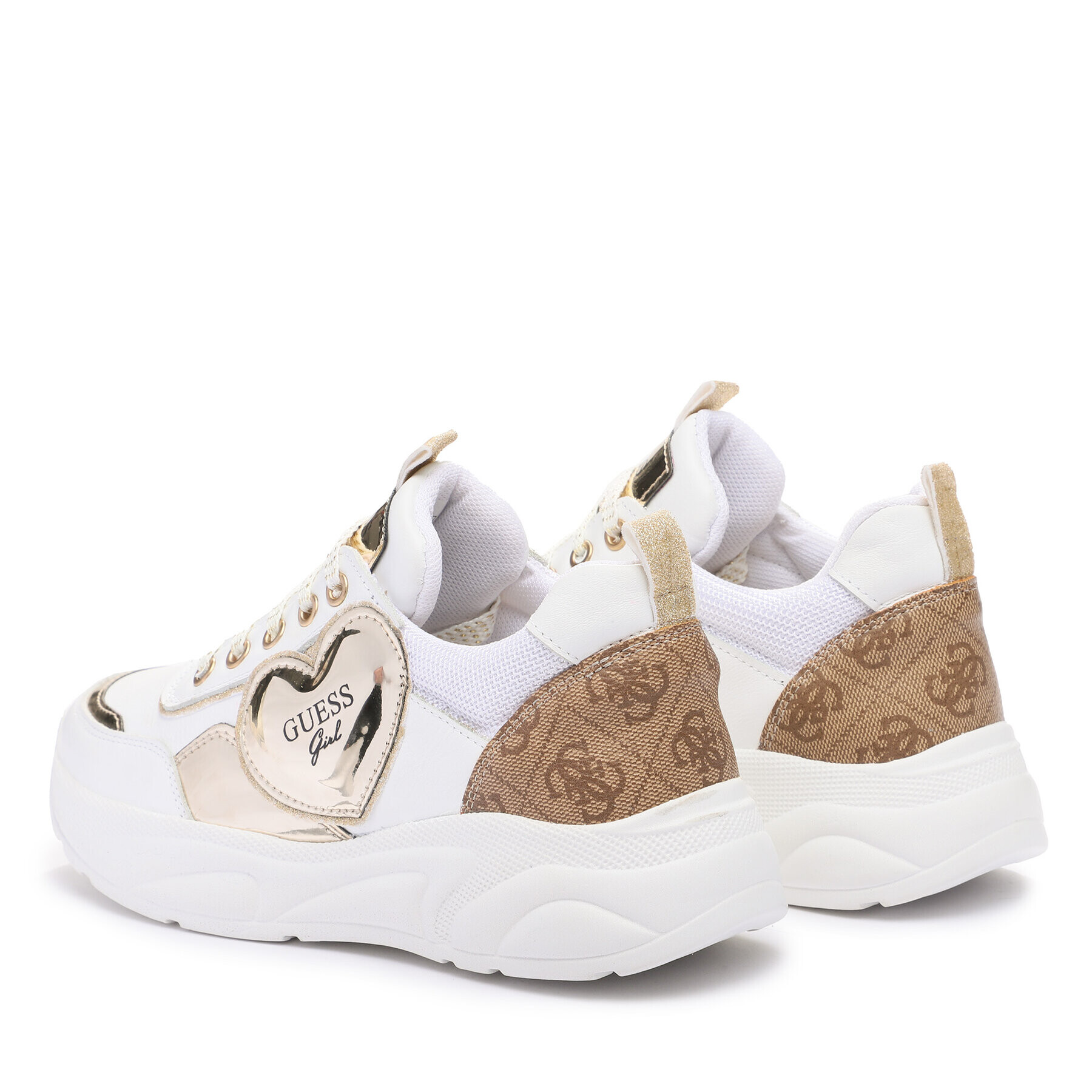 Guess Sneakers FJ7CLA LEA12 Alb - Pled.ro