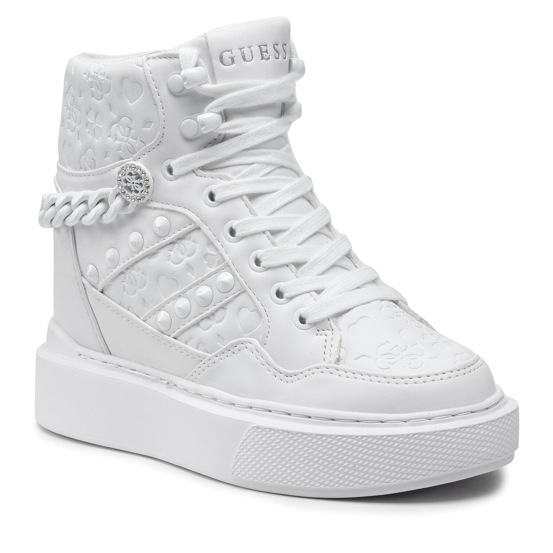 Guess Sneakers FL8ARY FAL12 Alb - Pled.ro