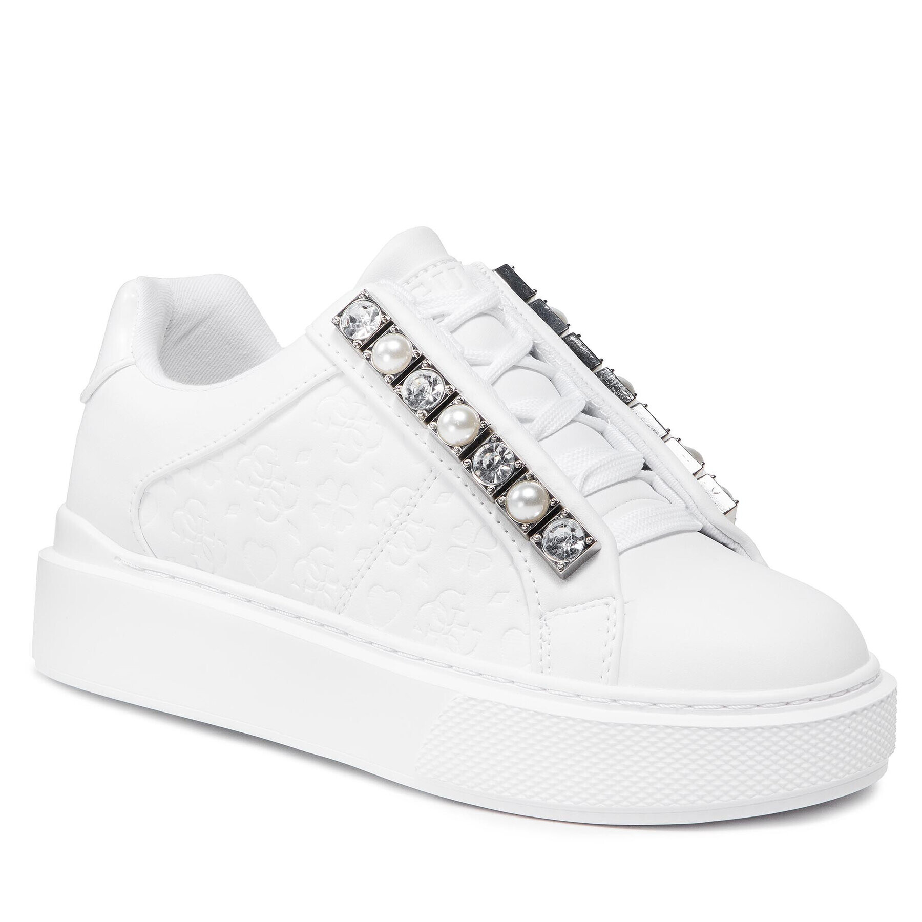 Guess Sneakers FL8HAY FAL12 Alb - Pled.ro