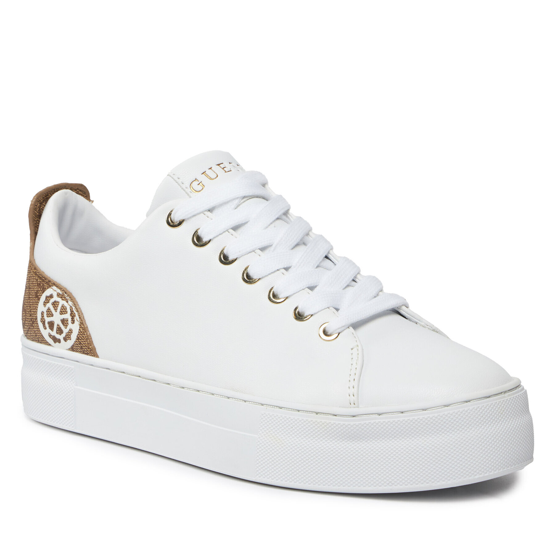 Guess Sneakers Gianele4 FLPGN4 ELE12 Alb - Pled.ro