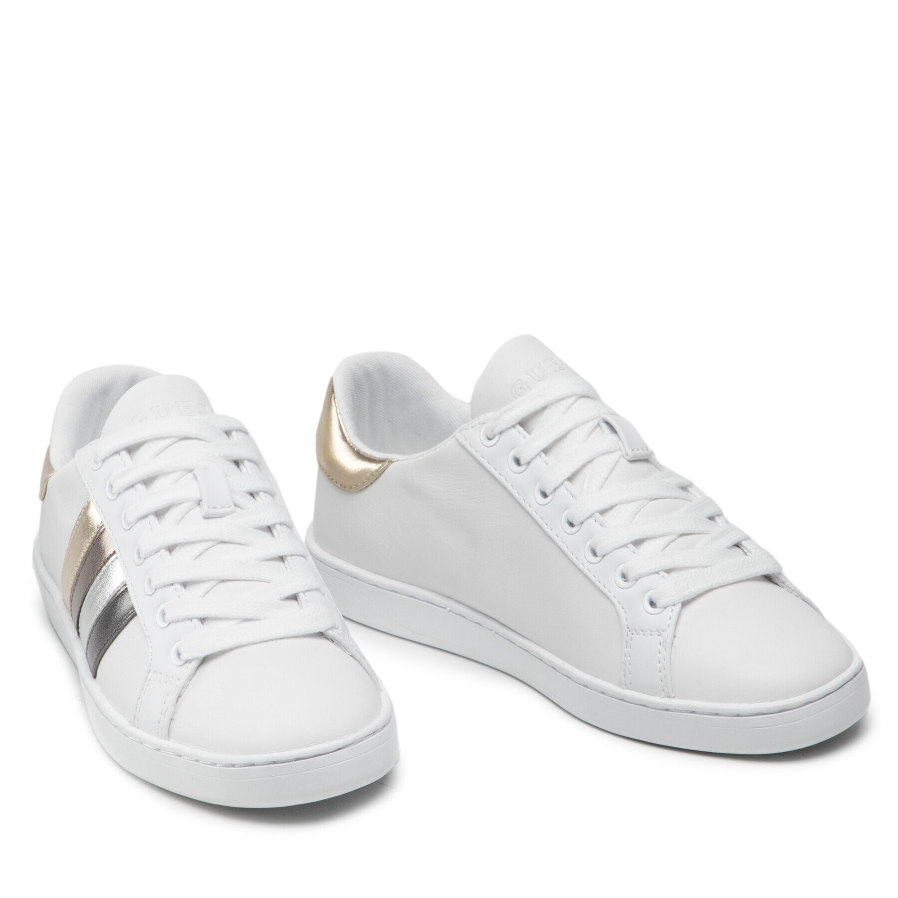 Guess Sneakers Jacobb2 FL6JBB LEA12 Alb - Pled.ro