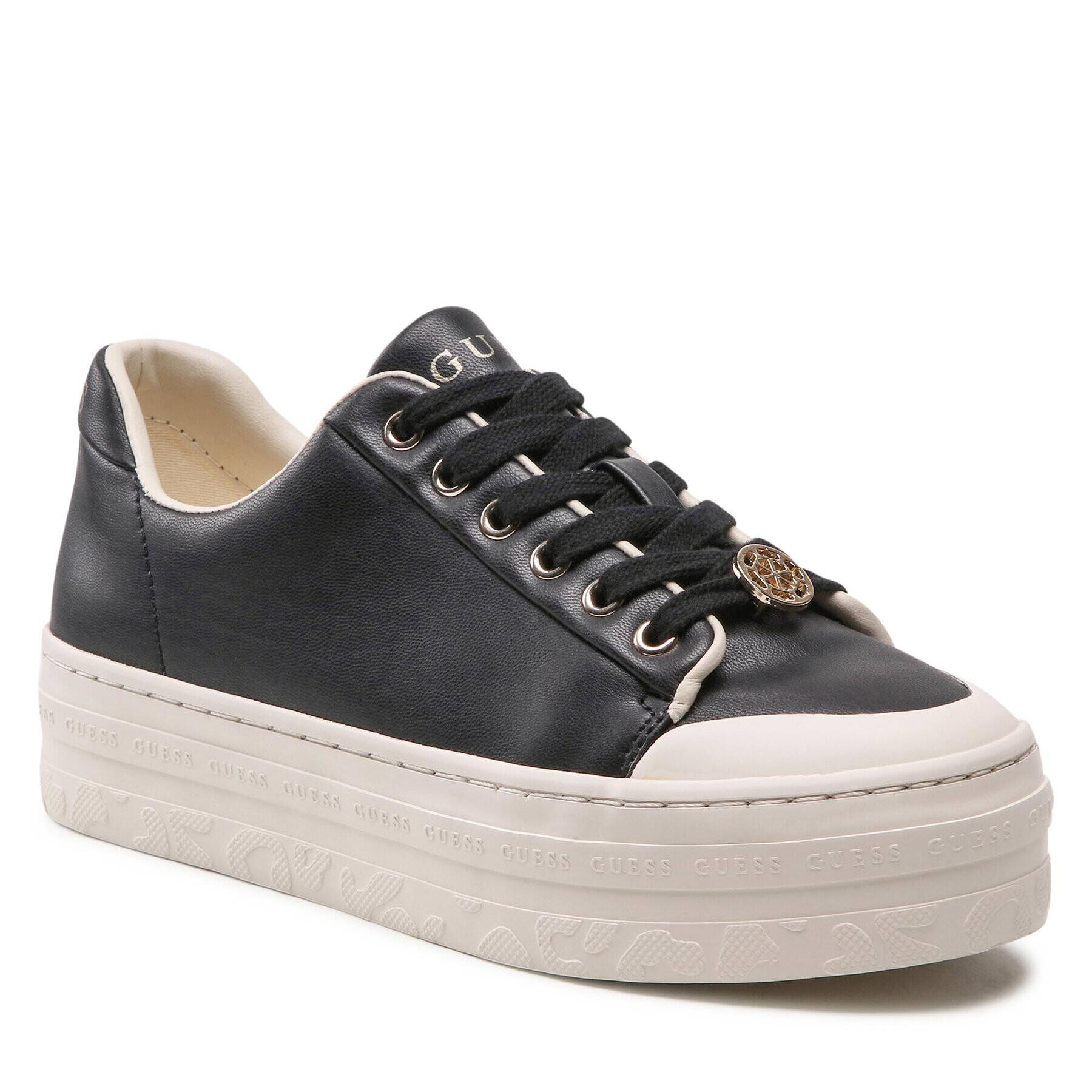 Guess Sneakers Lullu FL7LUL LEA12 Negru - Pled.ro