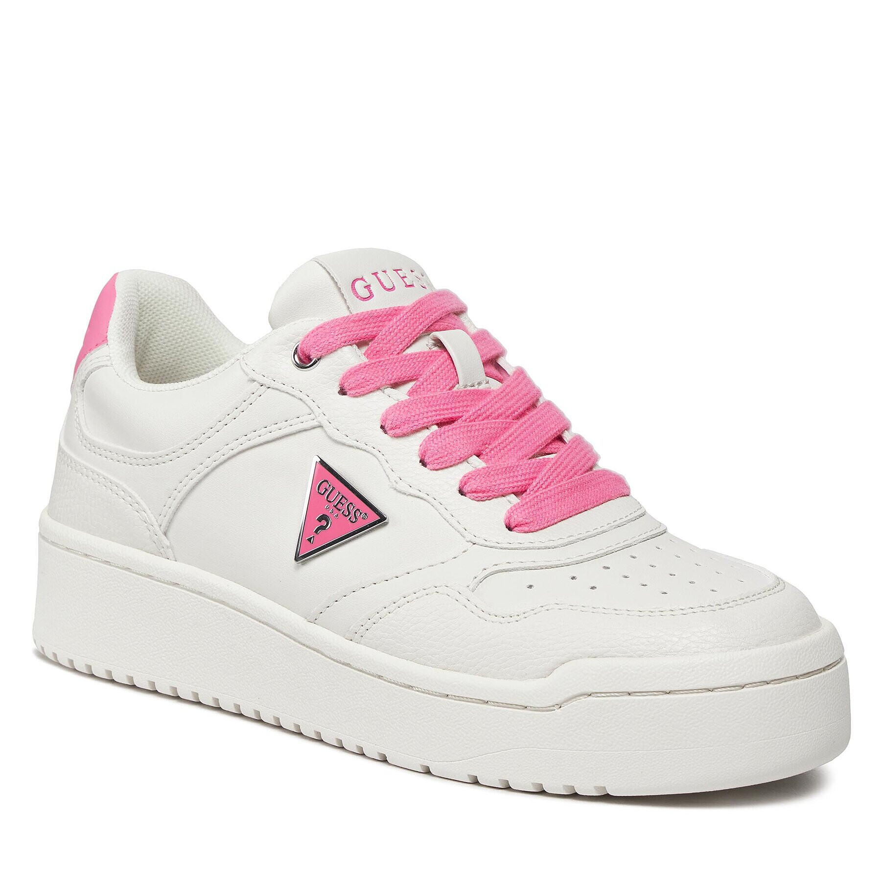 Guess Sneakers Miram FLPMIR ELE12 Alb - Pled.ro