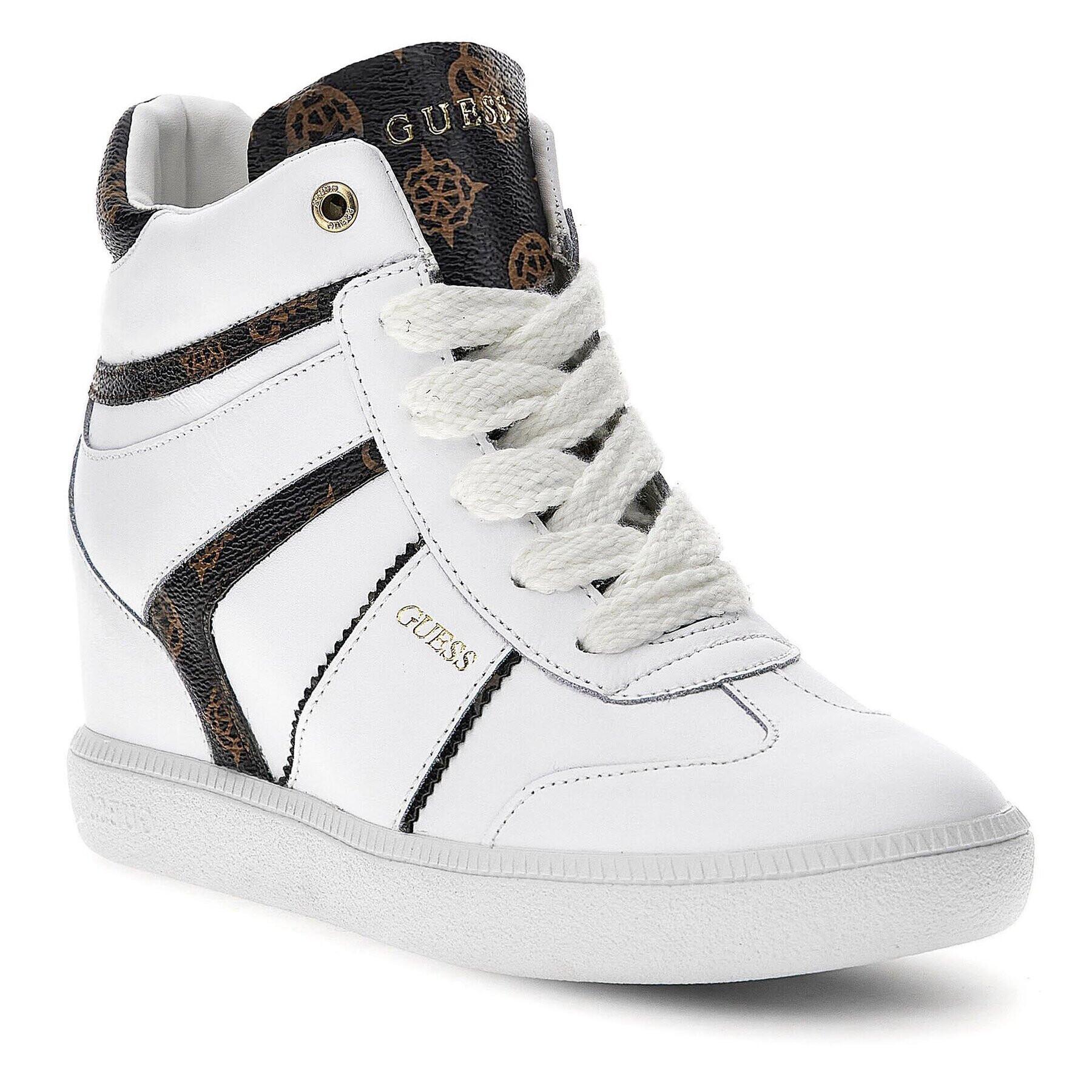 Guess Sneakers Morens FL7MRN FAL12 Alb - Pled.ro