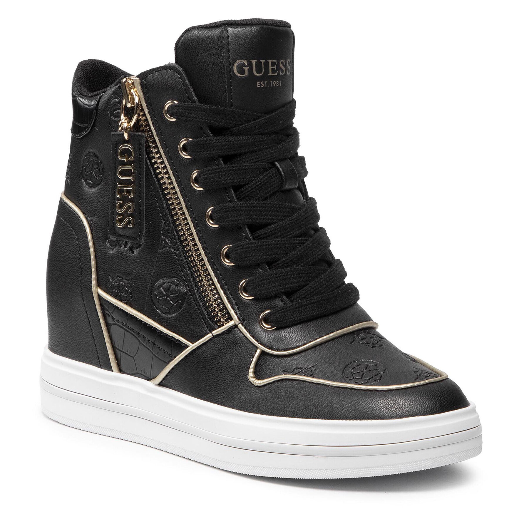 Guess Sneakers Nangy FL7NNG FAL12 Negru - Pled.ro