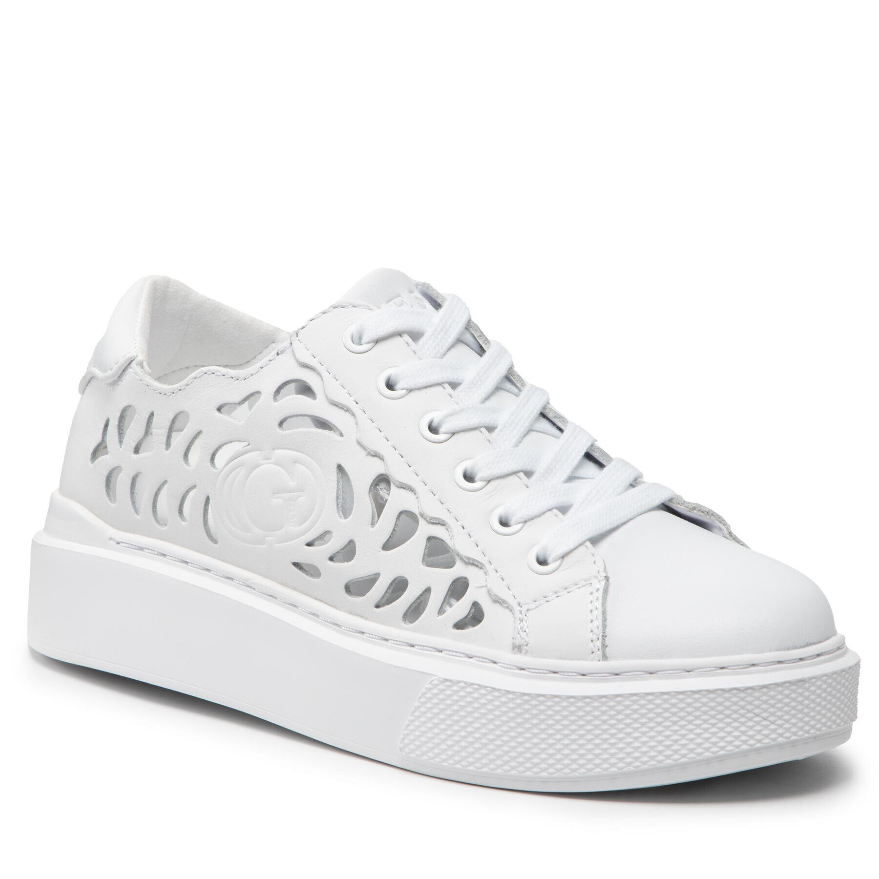 Guess Sneakers Pepzi FL5PPZ LEA12 Alb - Pled.ro