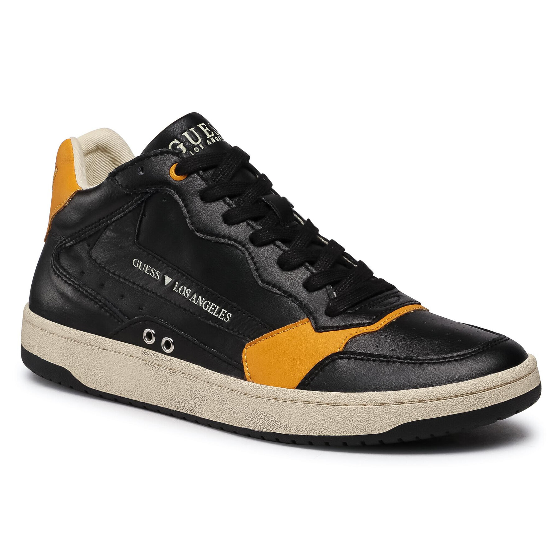 Guess Sneakers Pesaro Mid FM7PEM LEA12 Negru - Pled.ro