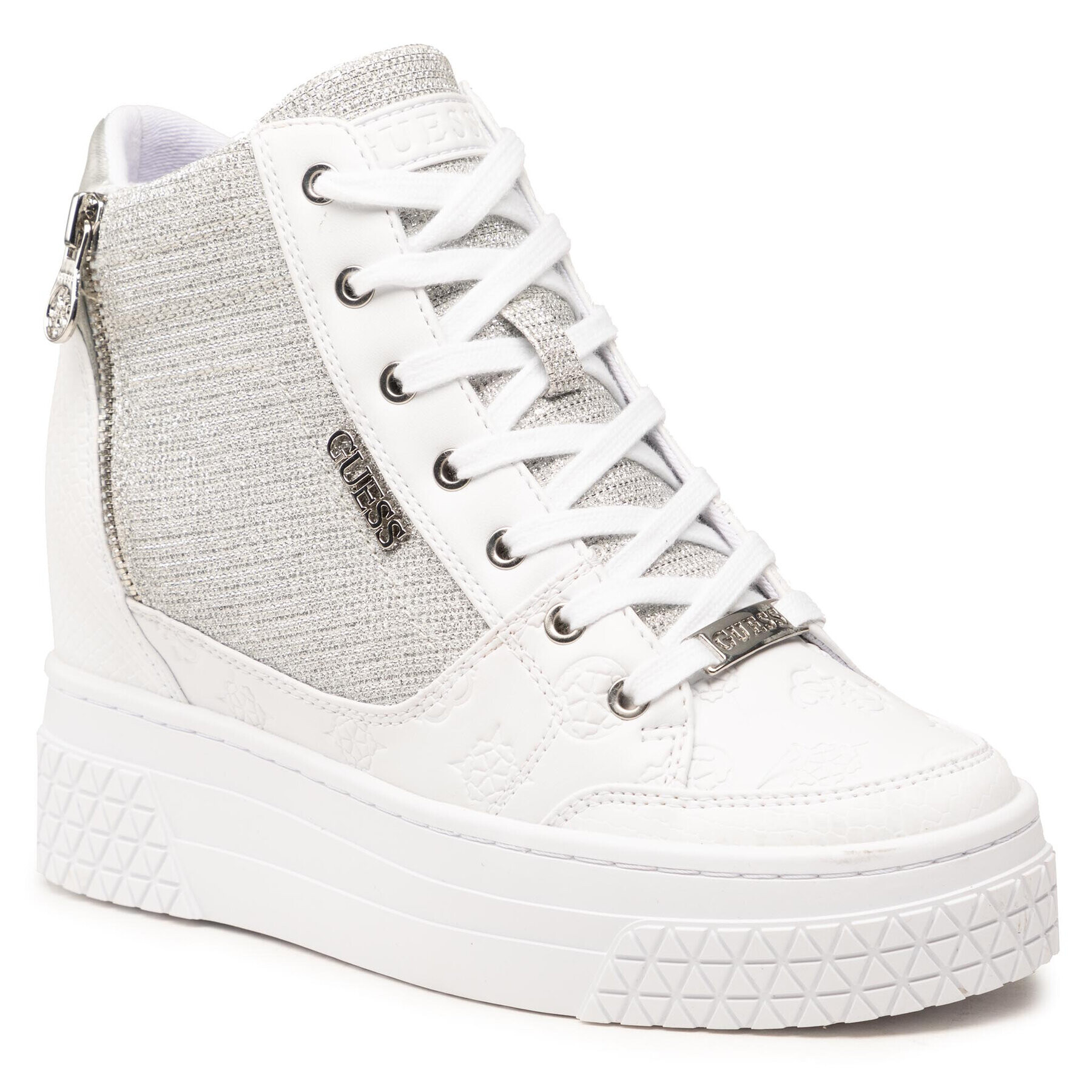 Guess Sneakers Riggz FL5RIG FAL12 Alb - Pled.ro