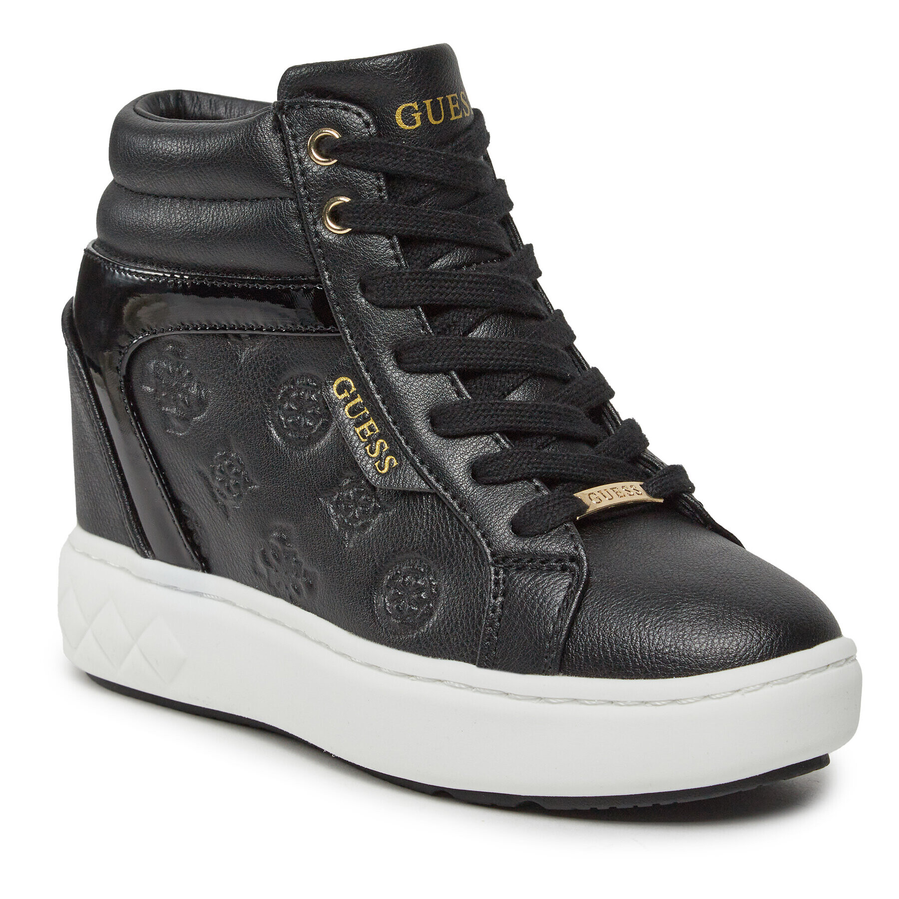 Guess Sneakers Roxana FL8ROX LEA12 Negru - Pled.ro