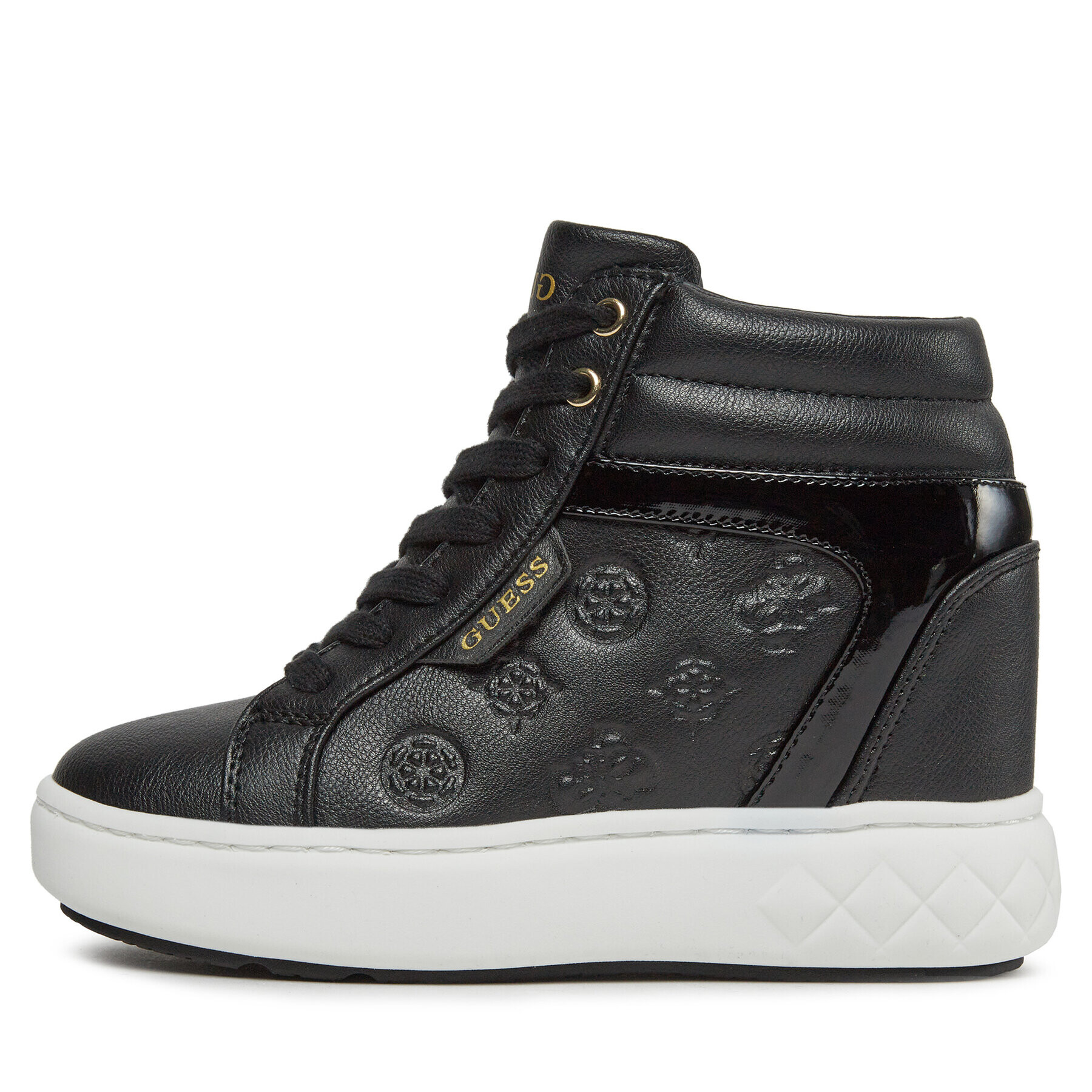 Guess Sneakers Roxana FL8ROX LEA12 Negru - Pled.ro