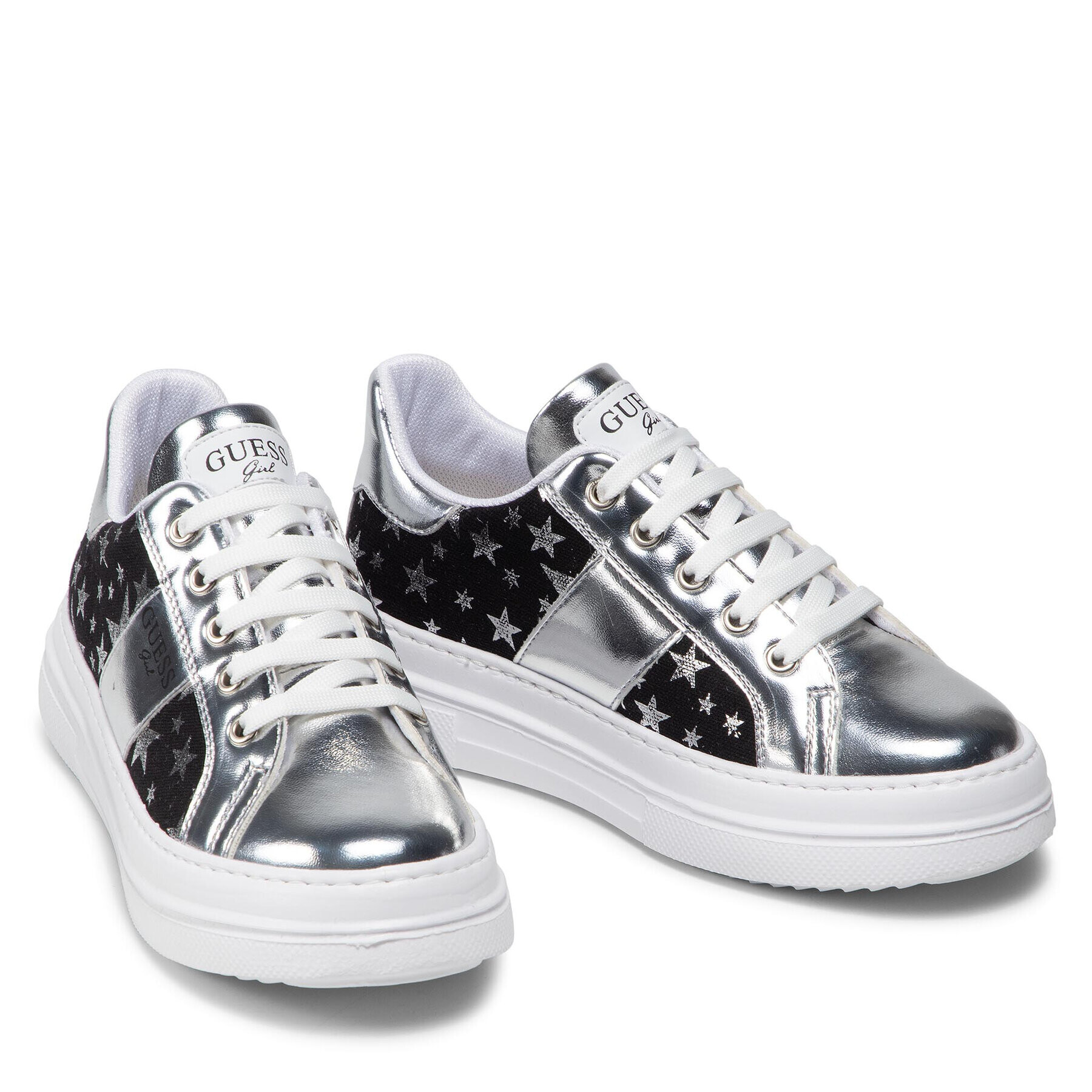 Guess Sneakers Wilma Star FJ5WIM FAB12 Argintiu - Pled.ro