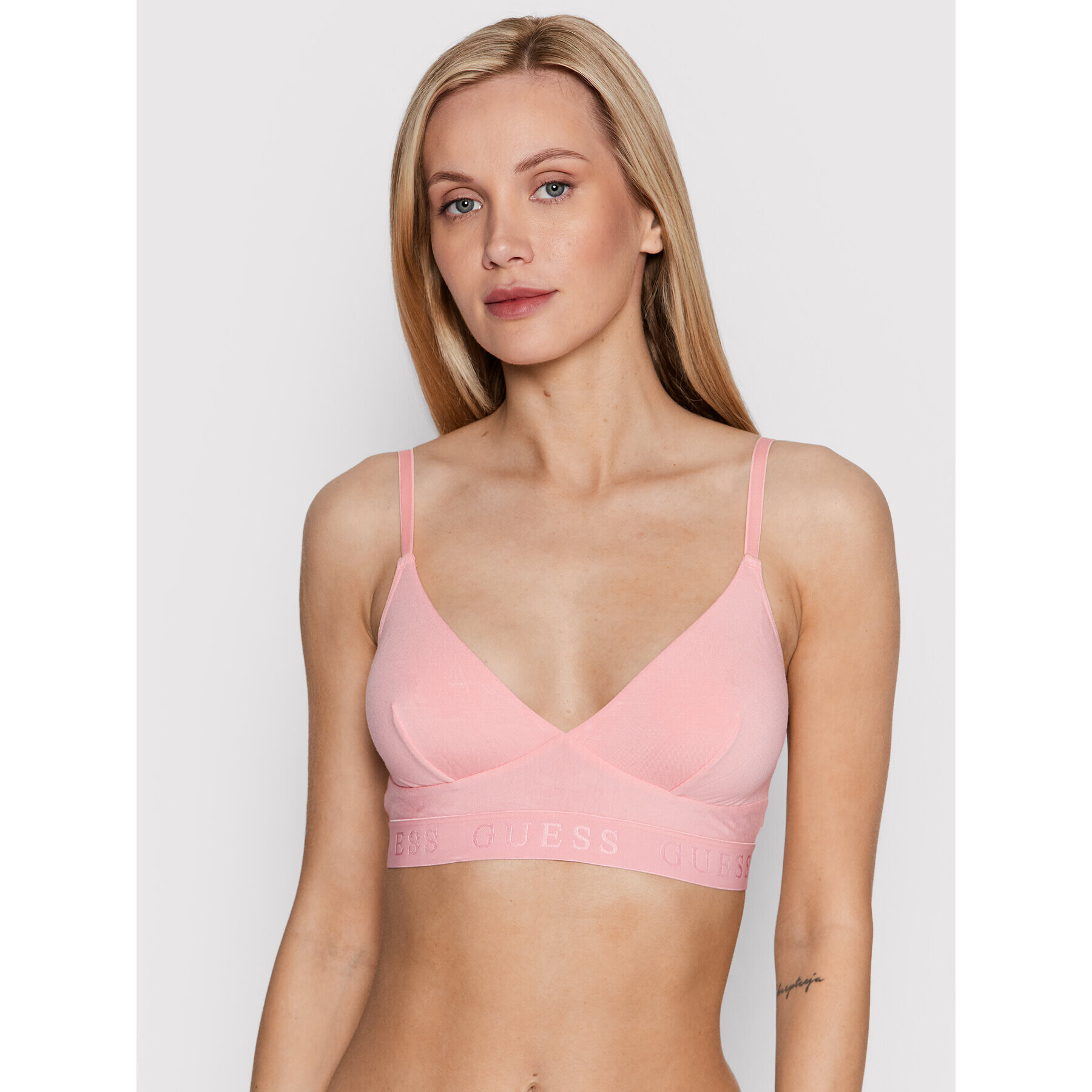 Guess Sutien Bralette April O1BC20 JR06U Roz - Pled.ro