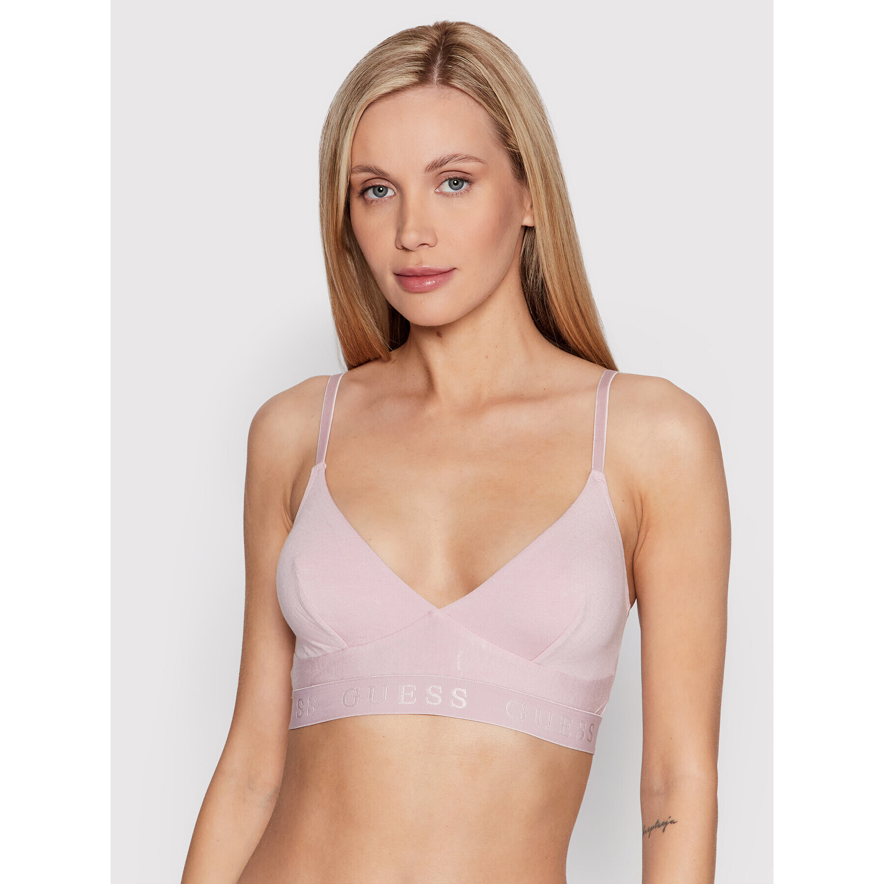 Guess Sutien Bralette April O1BC20 JR06U Roz - Pled.ro