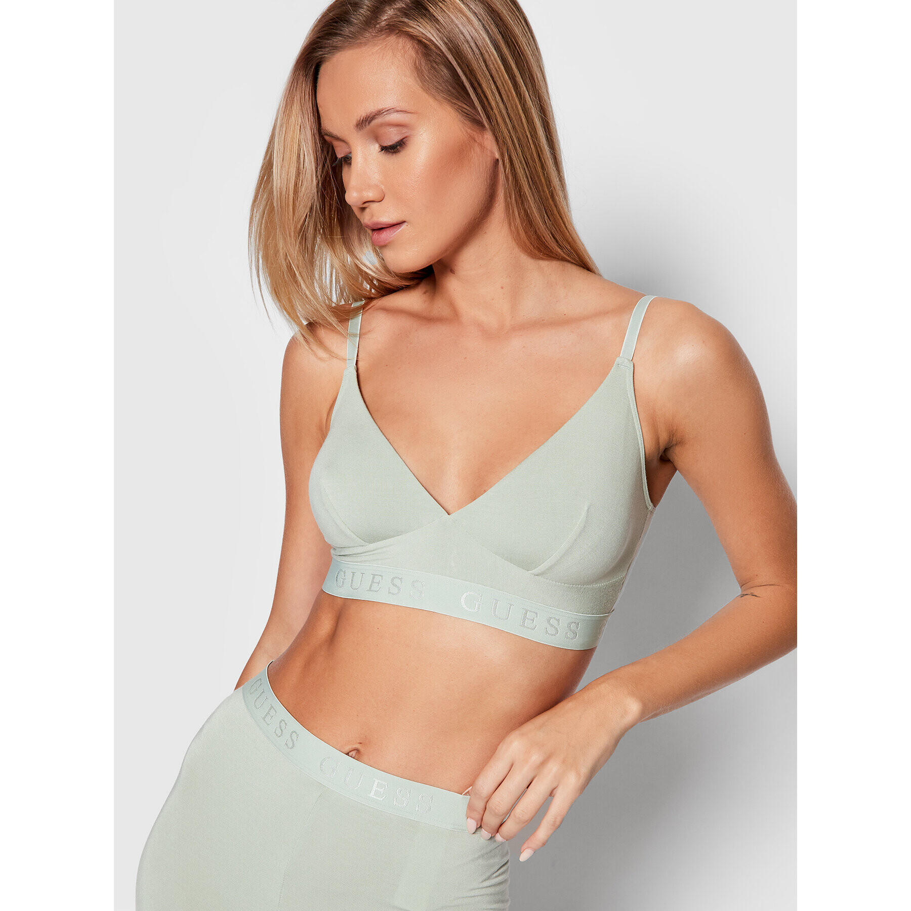 Guess Sutien Bralette April O1BC20 JR06U Verde - Pled.ro