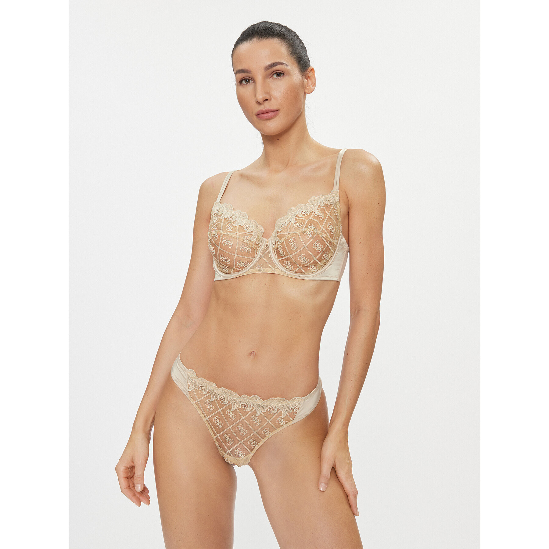 Guess Sutien cu armătură O3BC11 KBX70 Galben - Pled.ro