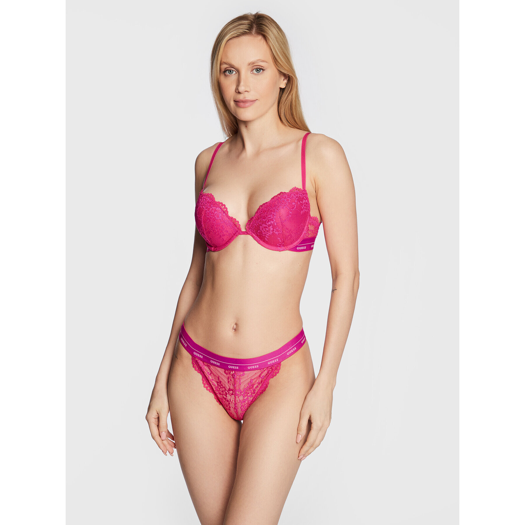 Guess Sutien Push-up Aria O0BC02 PZ01C Roz - Pled.ro