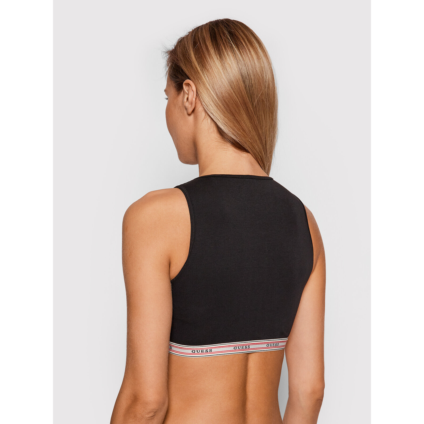 Guess Sutien top Abbie O1BC11 JR06P Negru - Pled.ro