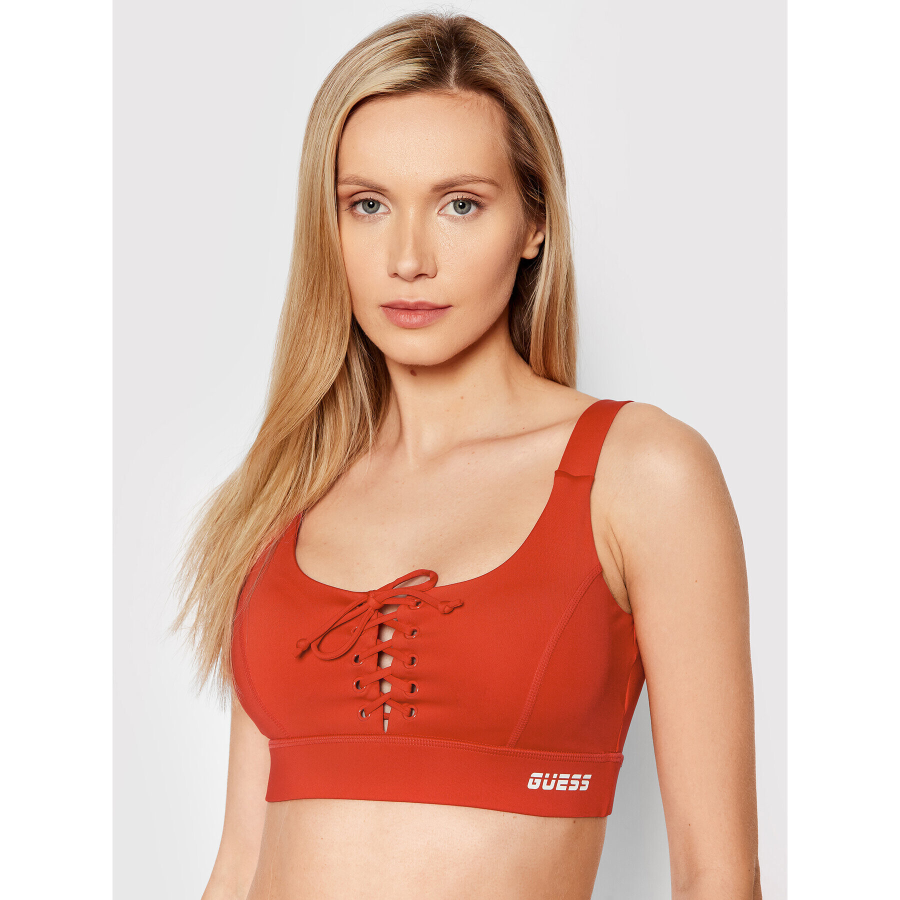 Guess Sutien top Agatha V2RP01 MC03W Roșu - Pled.ro